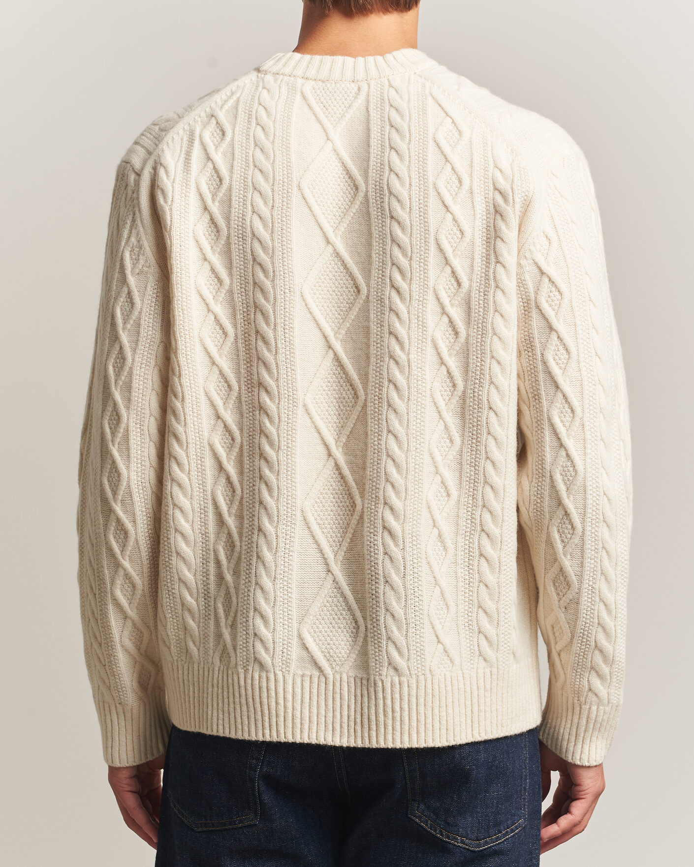 Herren | Pullover | BOSS ORANGE | Atreccio Wool Structured Knitted Sweater Open White