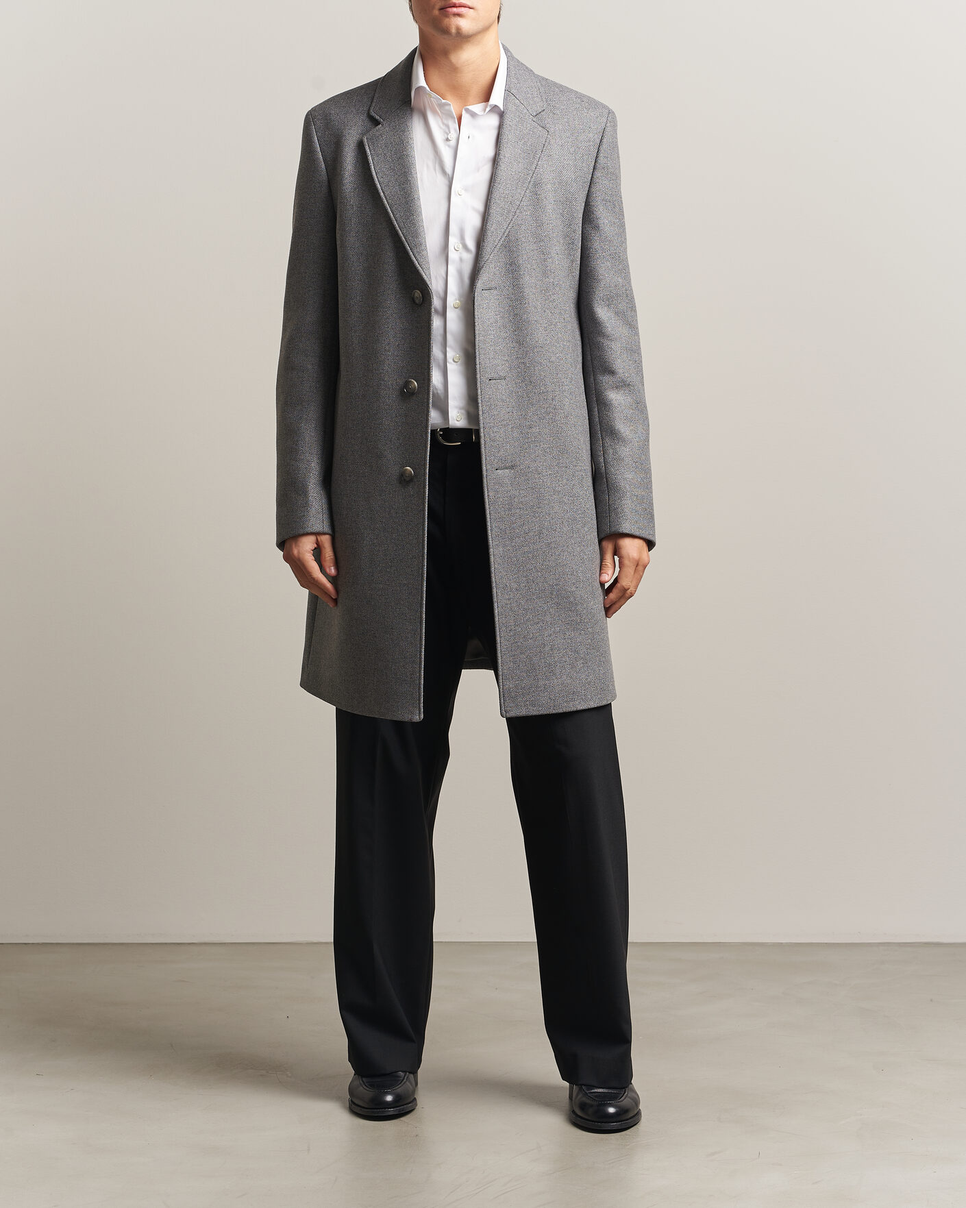 Herren | Jacken | BOSS BLACK | Hyde Wool Coat Medium Grey