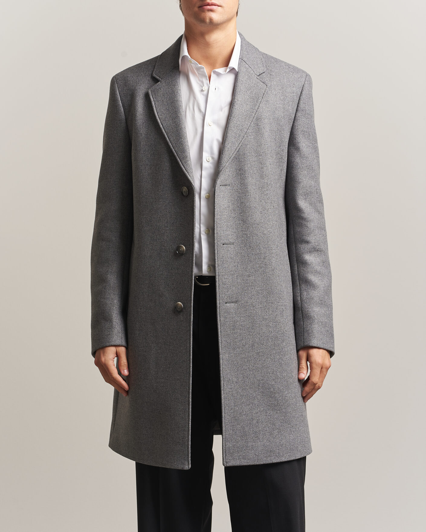 Herren | Jacken | BOSS BLACK | Hyde Wool Coat Medium Grey