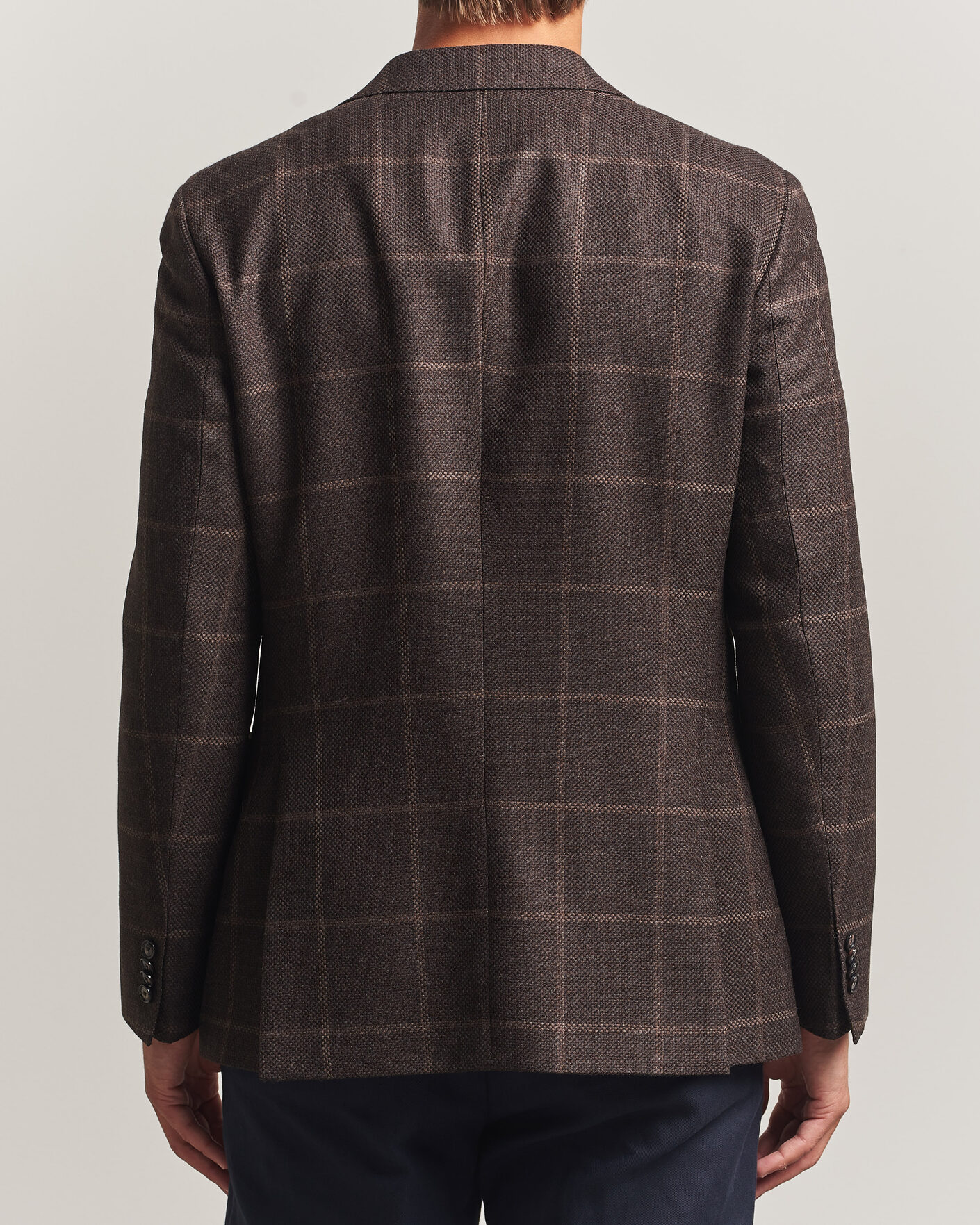 Herren | Sakkos | BOSS BLACK | Hutson Checked Wool Blazer Dark Brown
