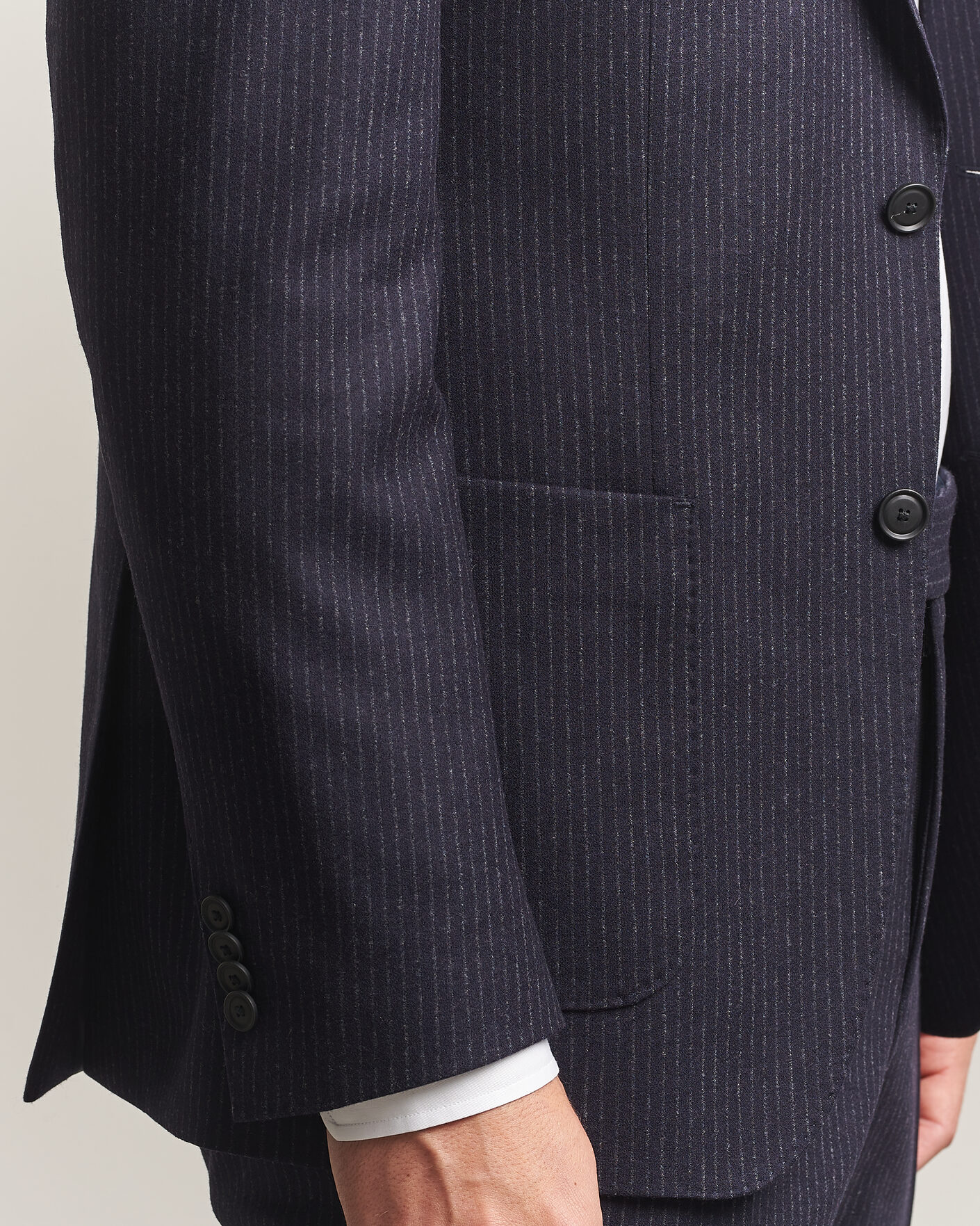 Herren | Anzüge | BOSS BLACK | Huge Wool Pinstriped Suit Dark Blue