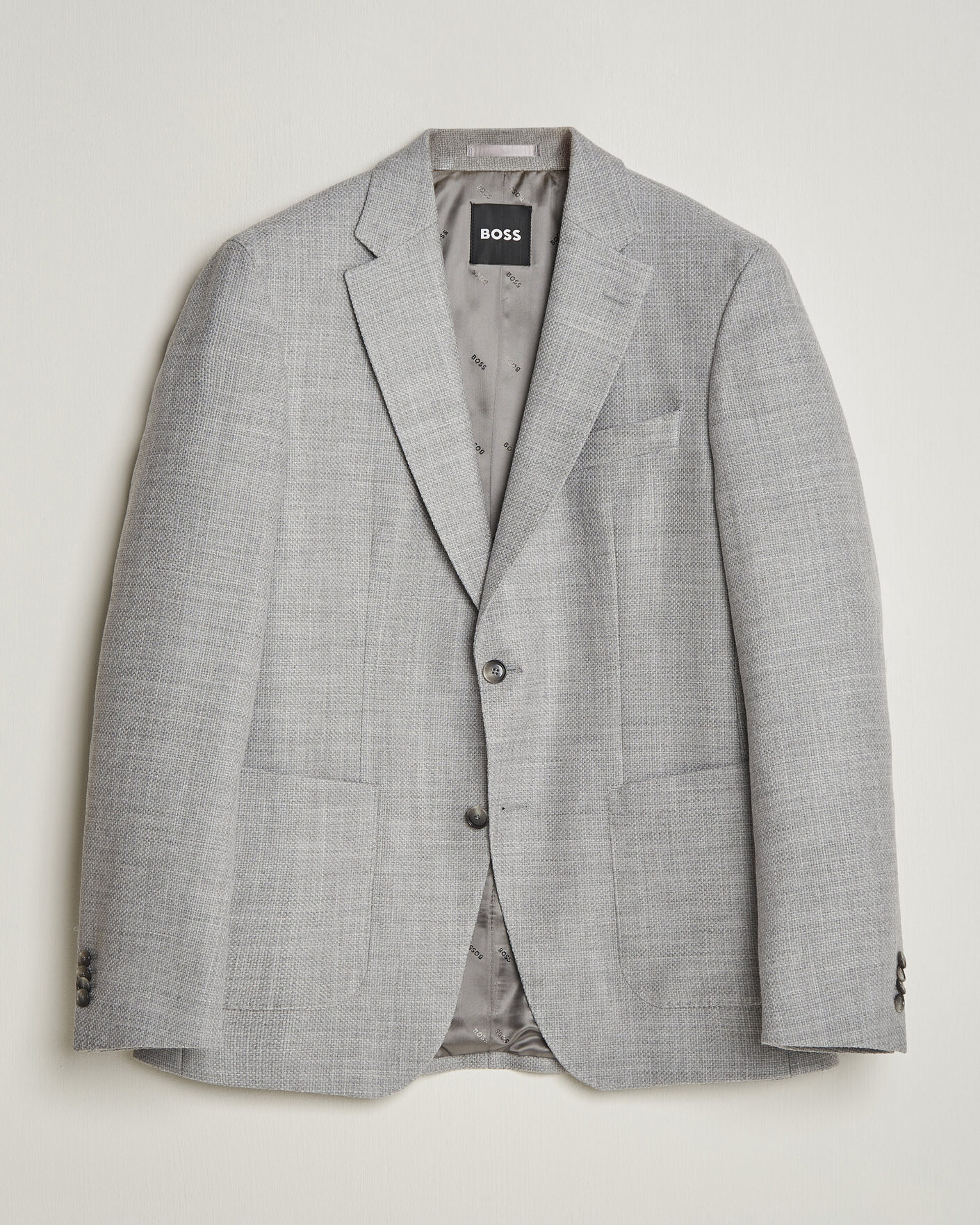 Herren | Sakkos | BOSS BLACK | Hutson Wool Patch Pocket Blazer Light Grey