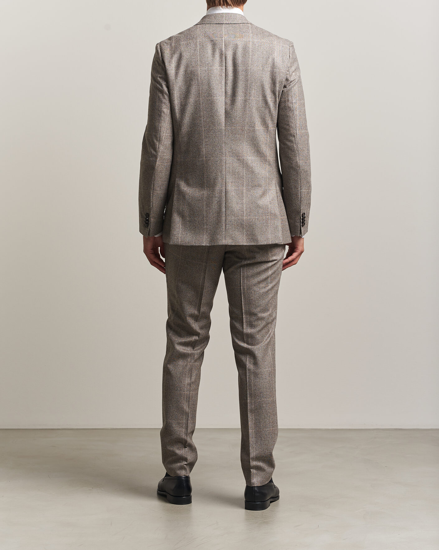 Herren | Anzüge | BOSS BLACK | Huge Wool Checked Double Breasted Suit Open Brown