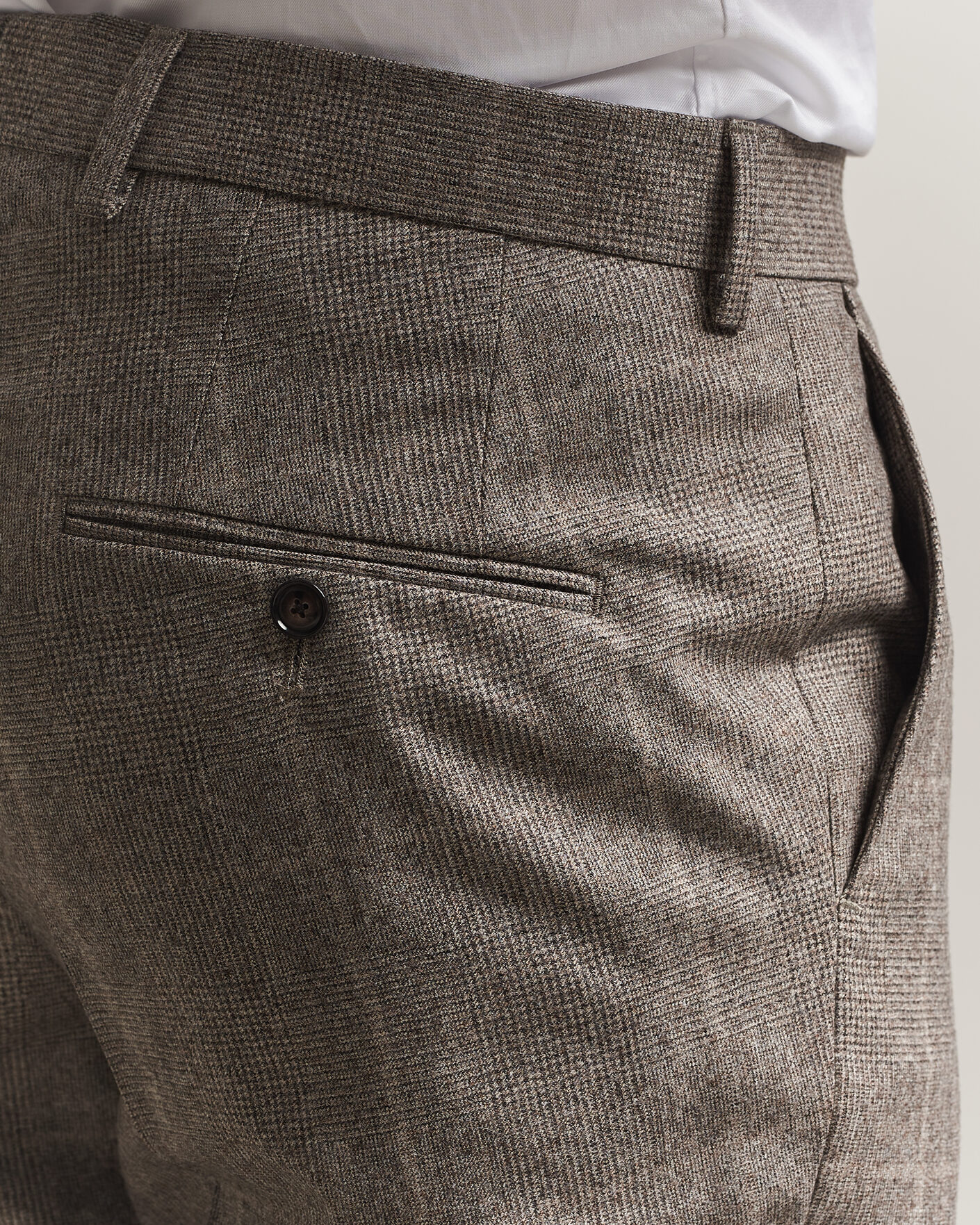 Herren | Anzüge | BOSS BLACK | Huge Wool Checked Double Breasted Suit Open Brown