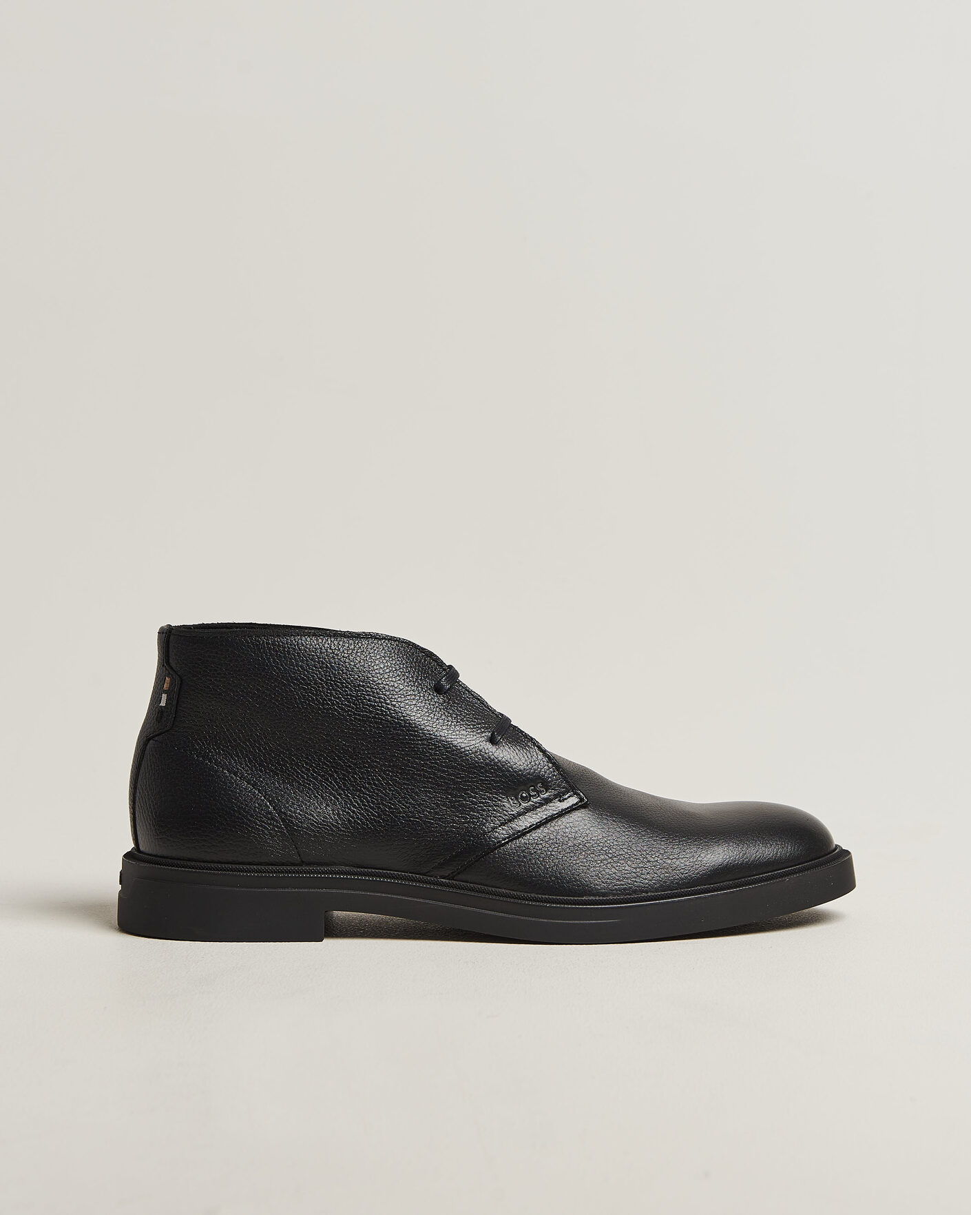 Herren | Boots | BOSS BLACK | Calev Grained Leather Chukka Boot Black