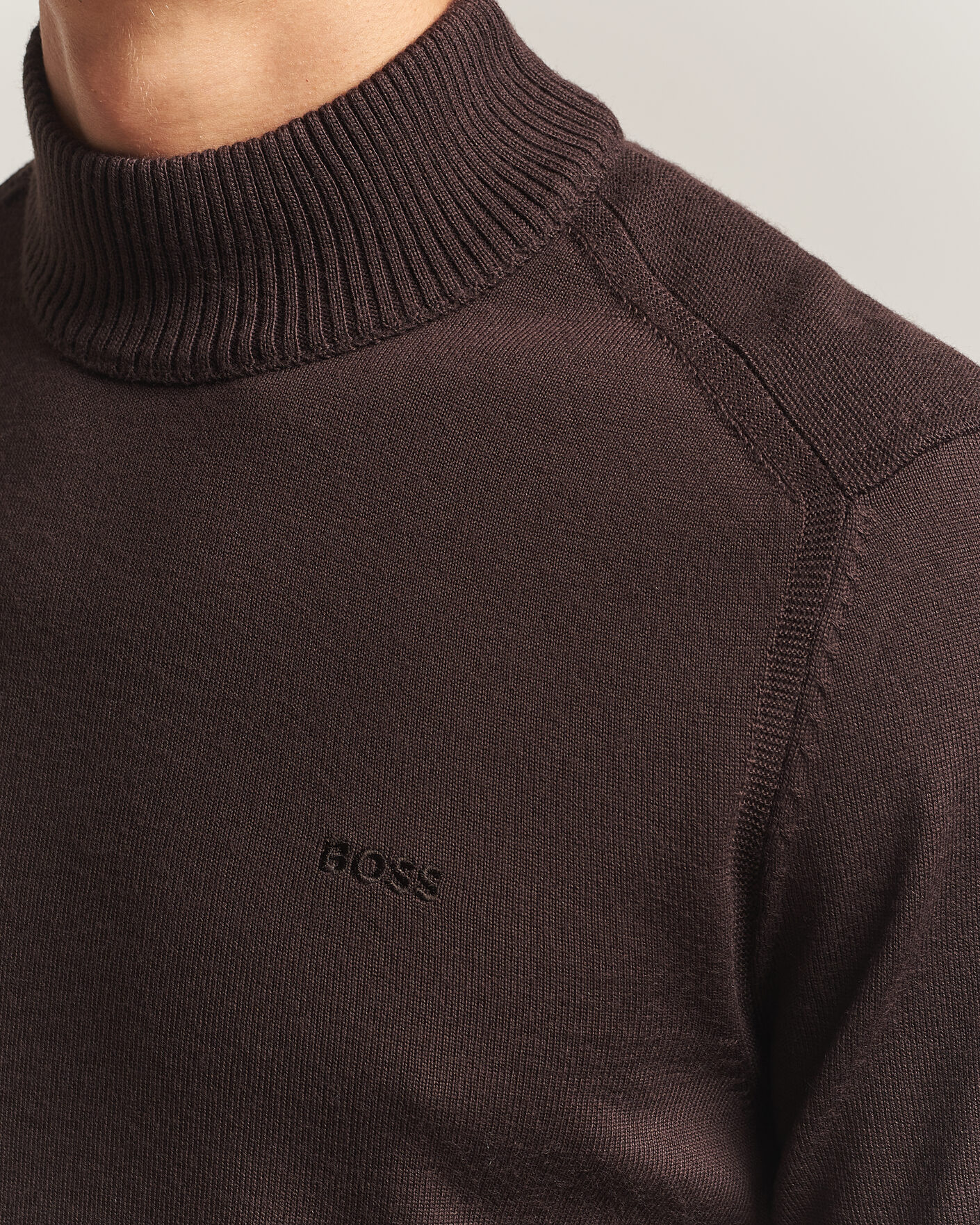 Herren | Pullover | BOSS ORANGE | Avac Knitted Turtleneck Dark Brown