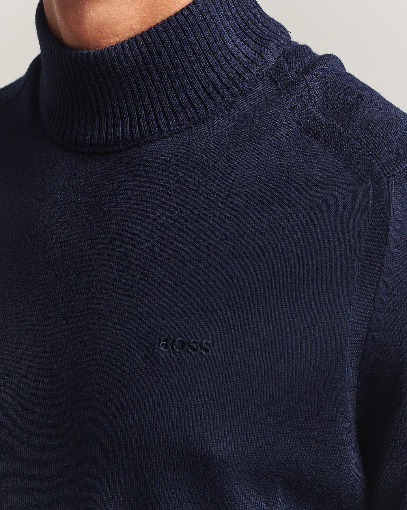 Herren | Pullover | BOSS ORANGE | Avac Knitted Turtleneck Dark Blue