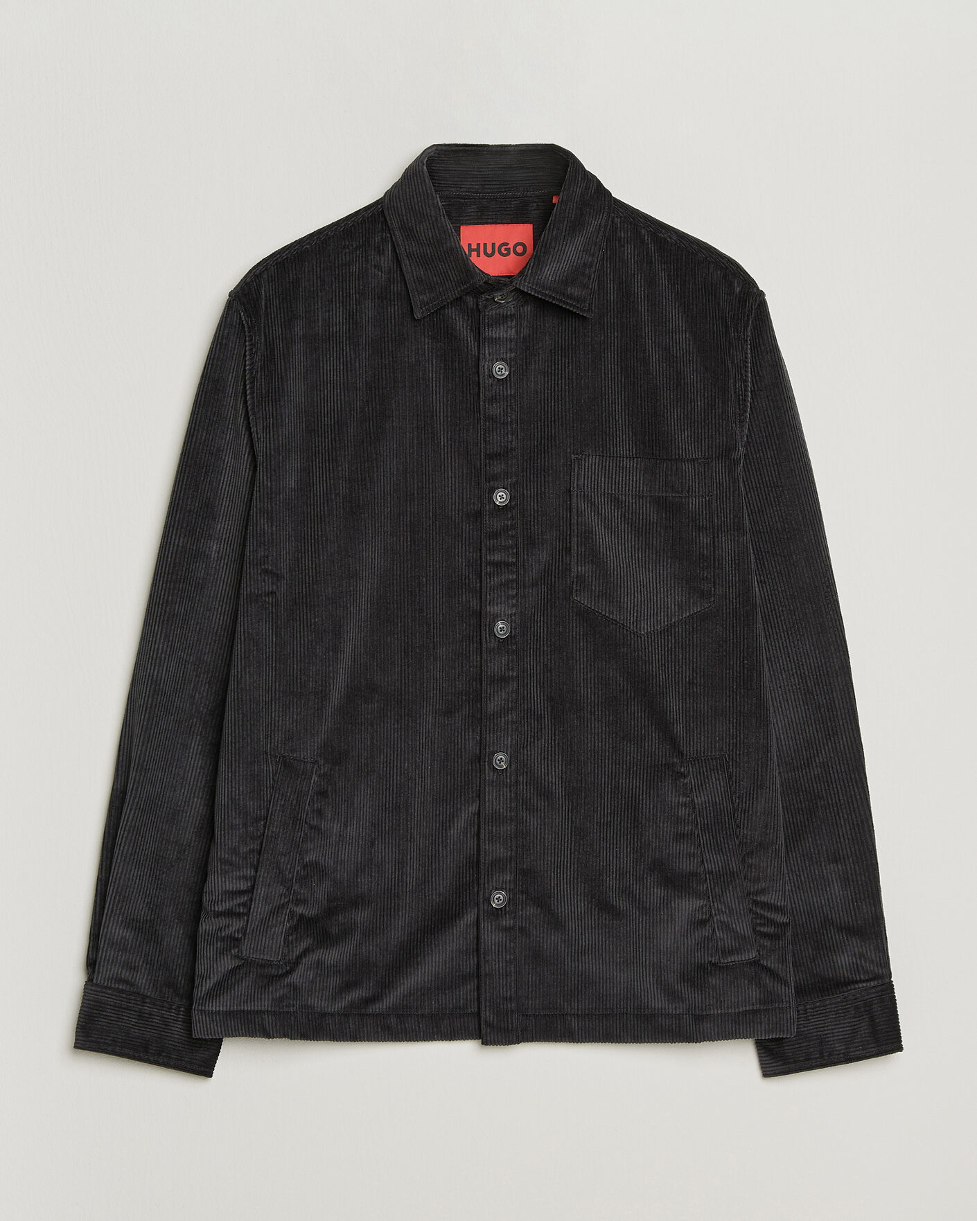 Herren | Hemden | HUGO | Ecord Corduroy Overshirt Black