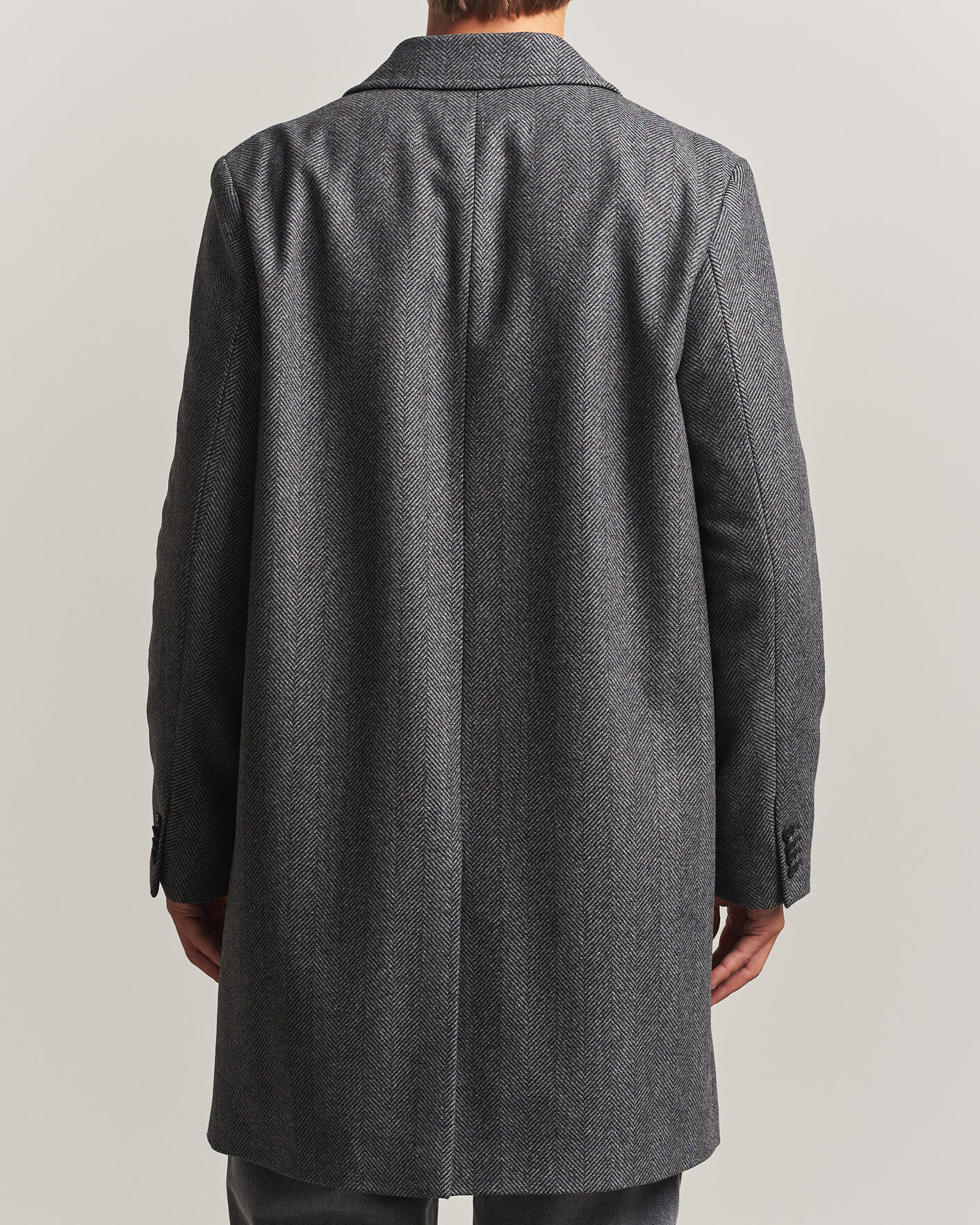 Herren | Jacken | HUGO | Malte Herringbone Coat Dark Grey