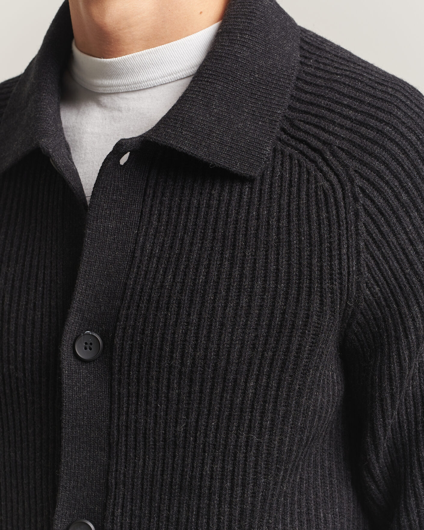 Herren | Pullover | HUGO | Sardeep Wool Knitted Cardigan Black