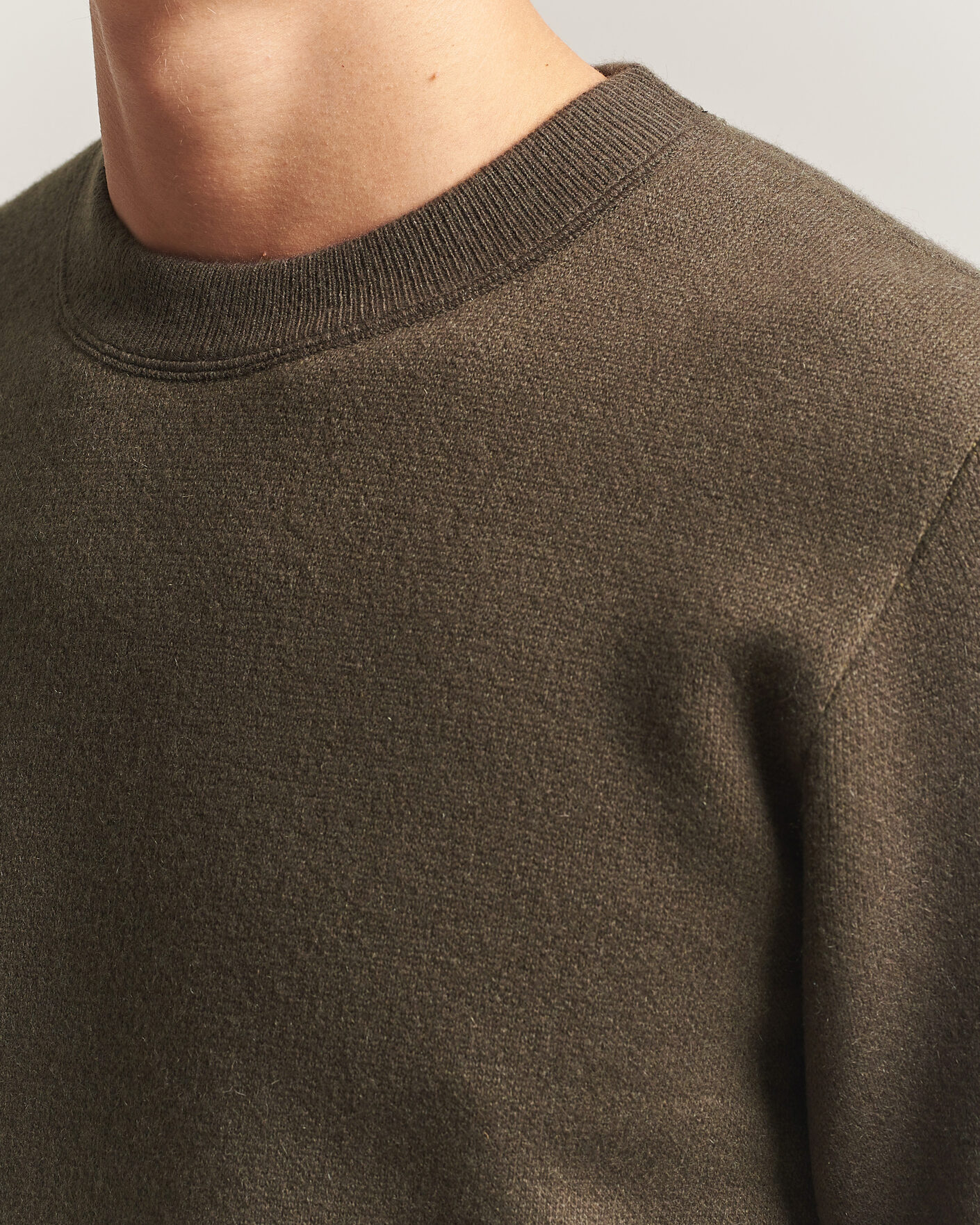 Herren | Pullover | BOSS CAMEL | Farrison Cashmere Knitted Sweater Open Green