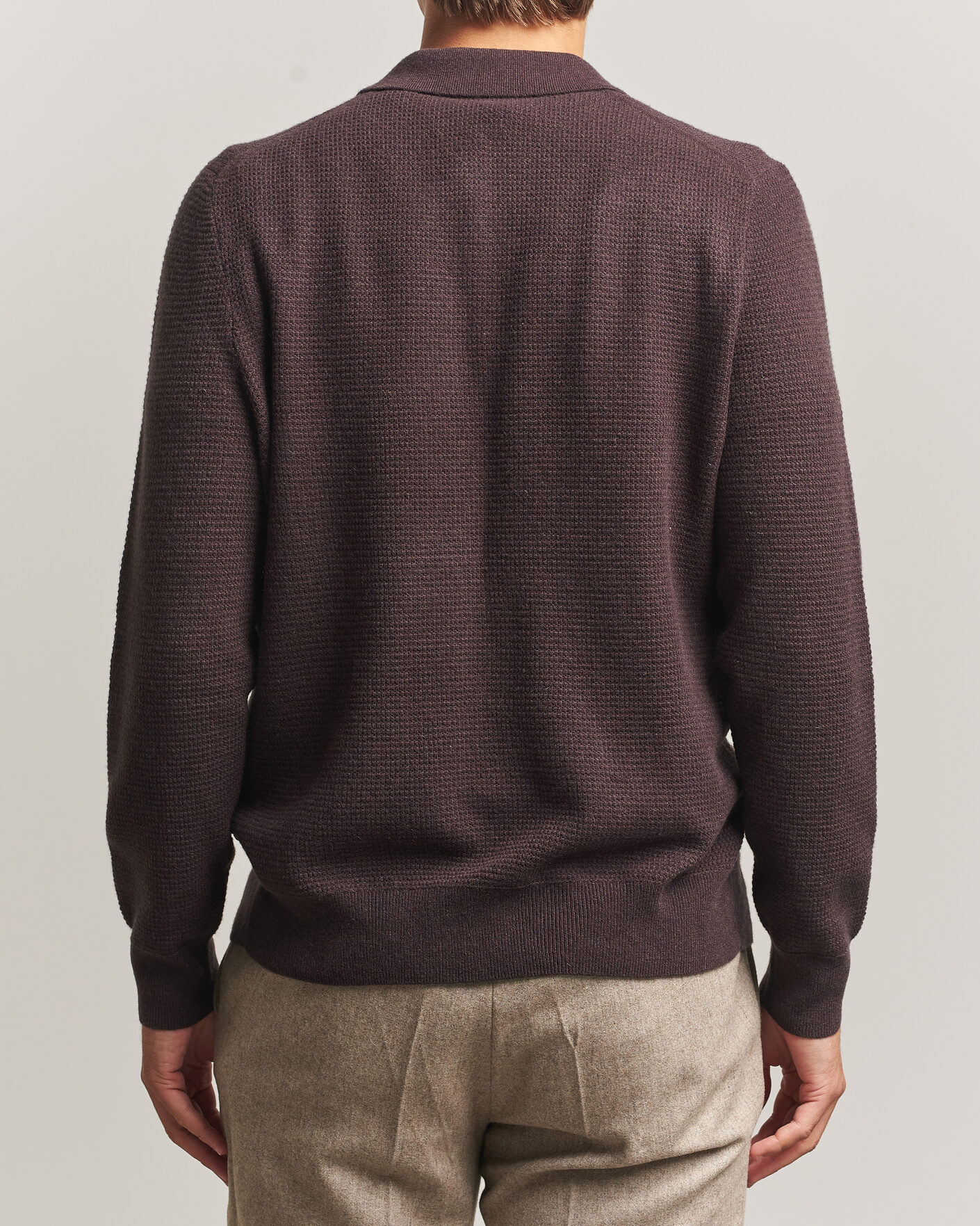 Herren | Pullover | BOSS CAMEL | Filo Wool Knitted Polo Open Brown