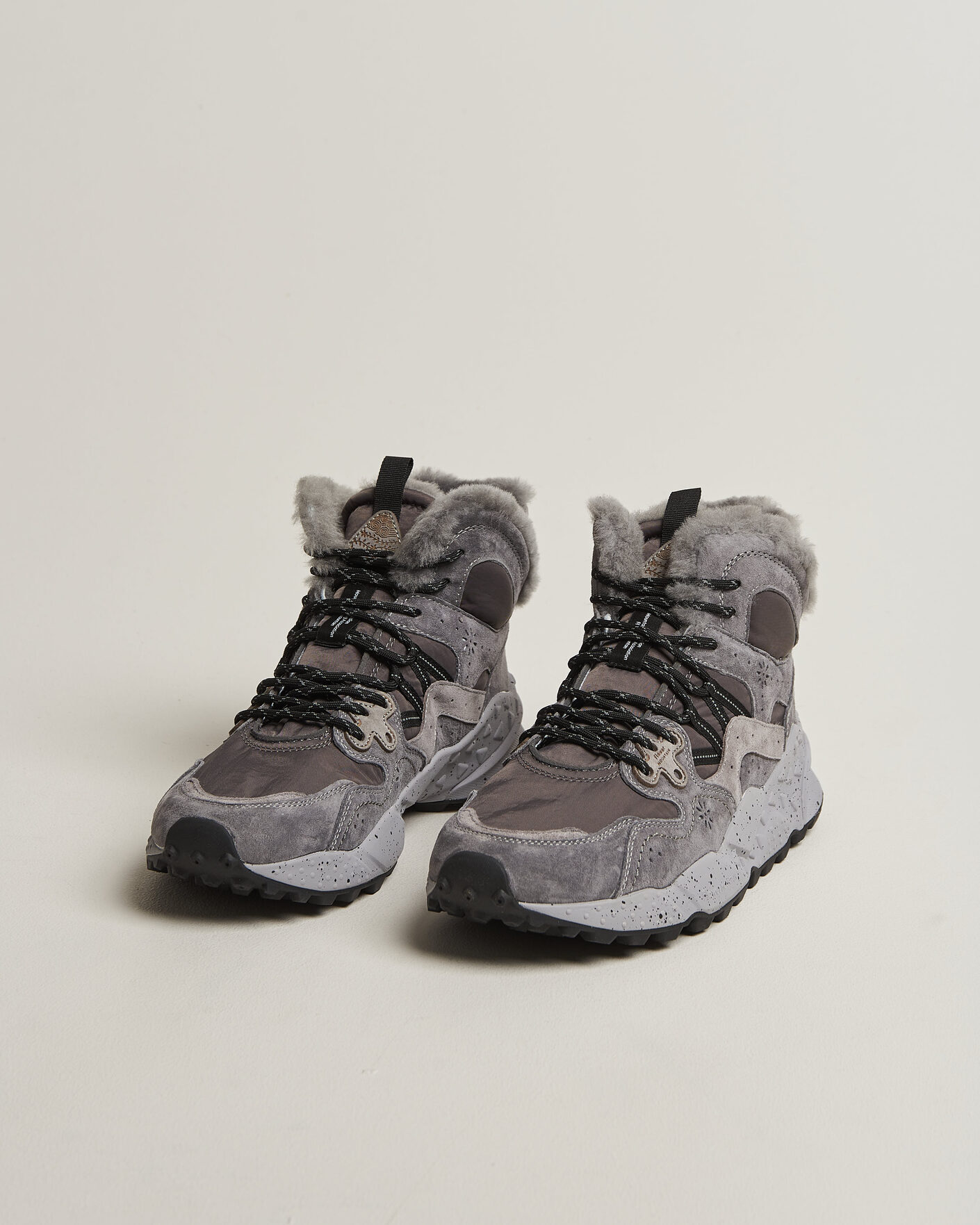 Herren | Sneaker | Flower Mountain | Yamano 3 Mid Suede/Sherling Sneaker Grey
