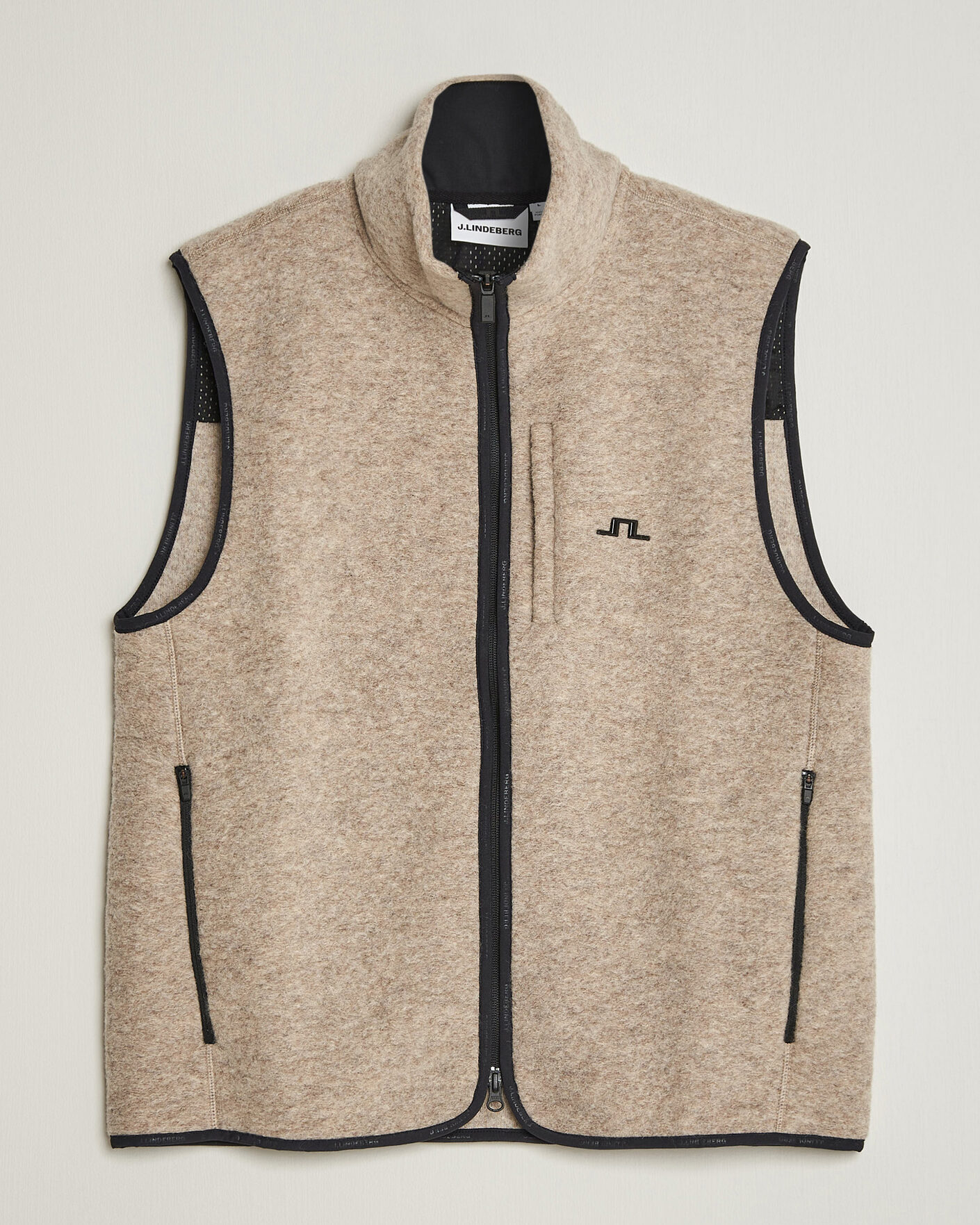 Herren | Westen | J.Lindeberg | Duncan Wool Fleece Vest Moonbeam