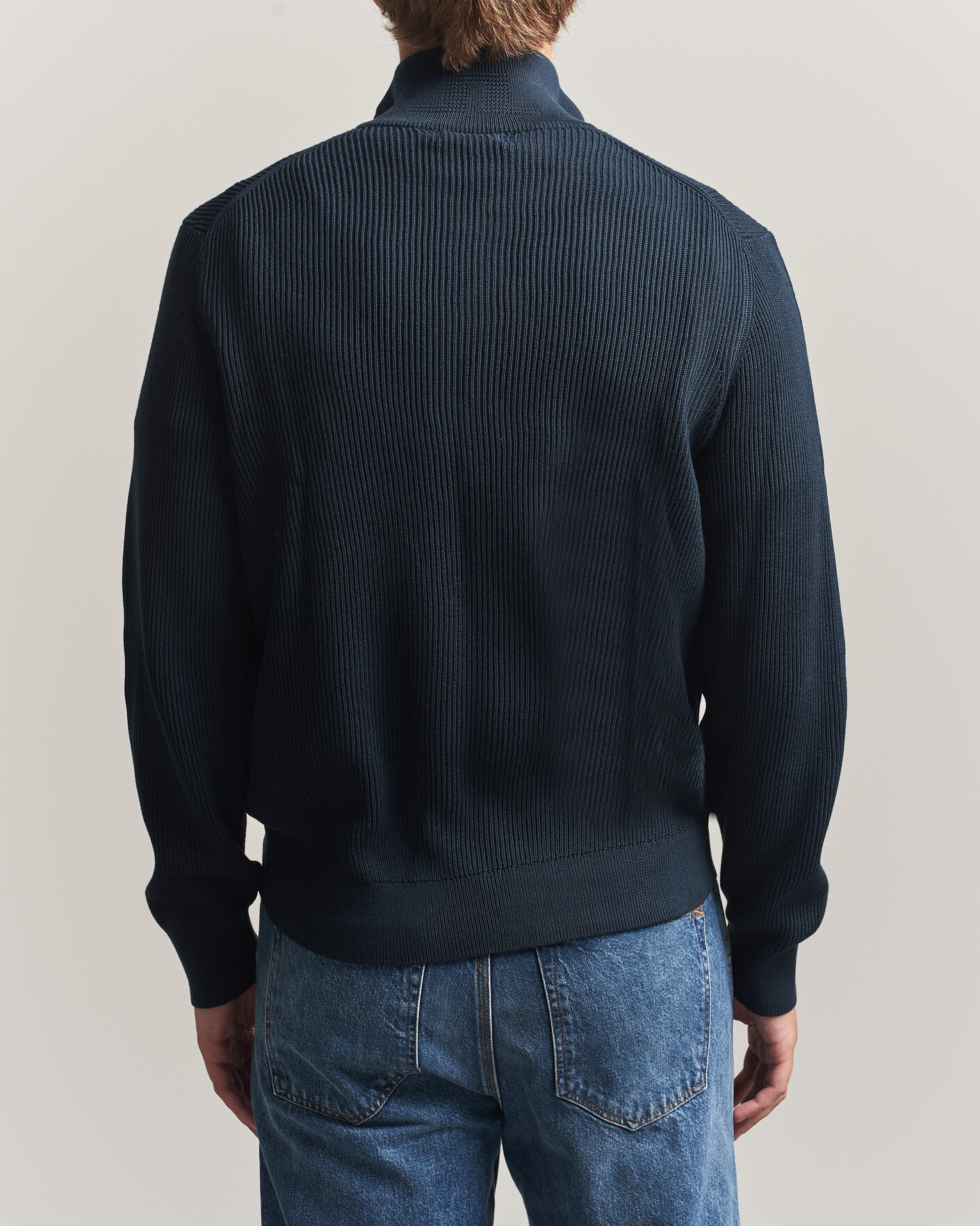 Herren | Pullover | J.Lindeberg | Alexis Cotton Full Zip JL Navy