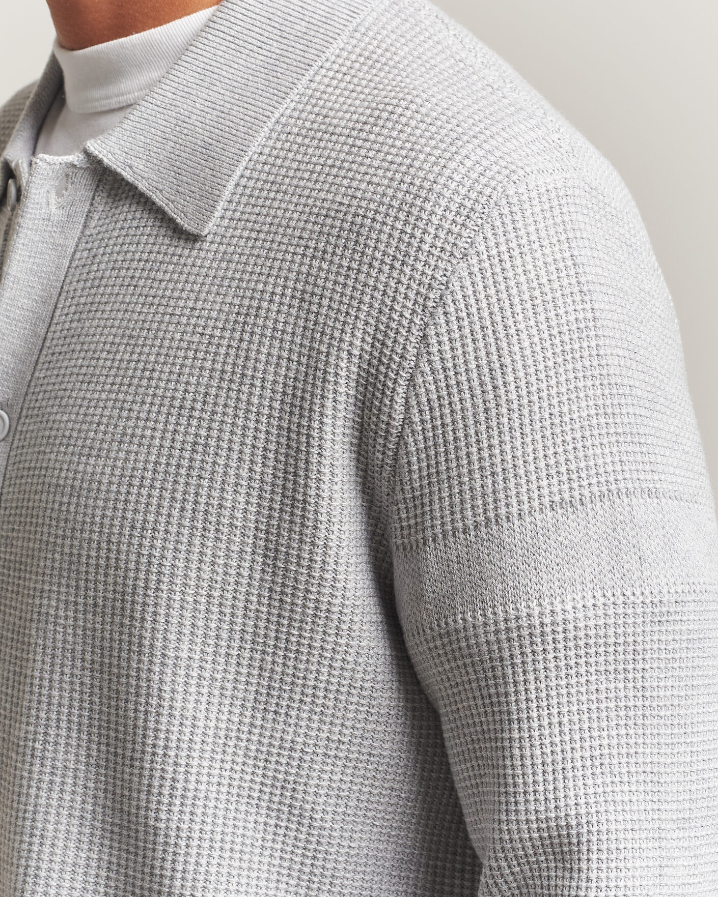 Herren | Pullover | J.Lindeberg | Willem Knitted Cardigan Light Grey Melange