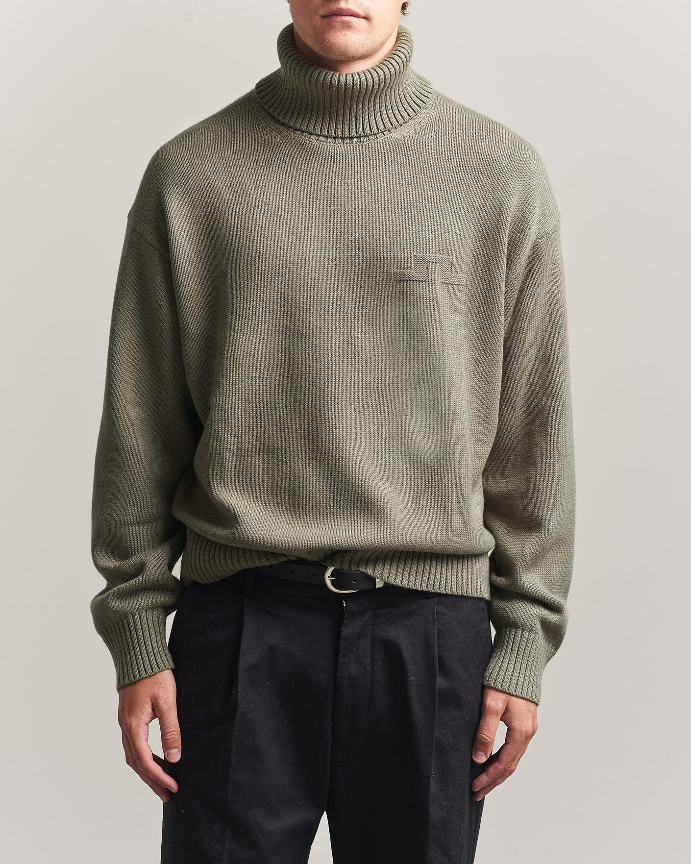 Herren | Pullover | J.Lindeberg | Eddy Wool/Cotton Knitted Turtleneck Brindle