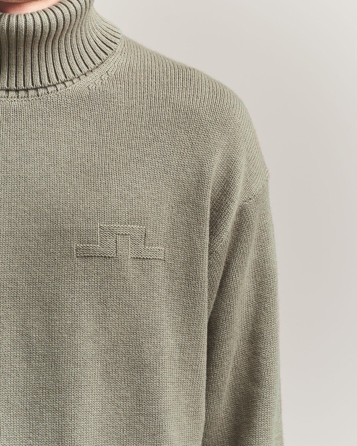 Herren | Pullover | J.Lindeberg | Eddy Wool/Cotton Knitted Turtleneck Brindle