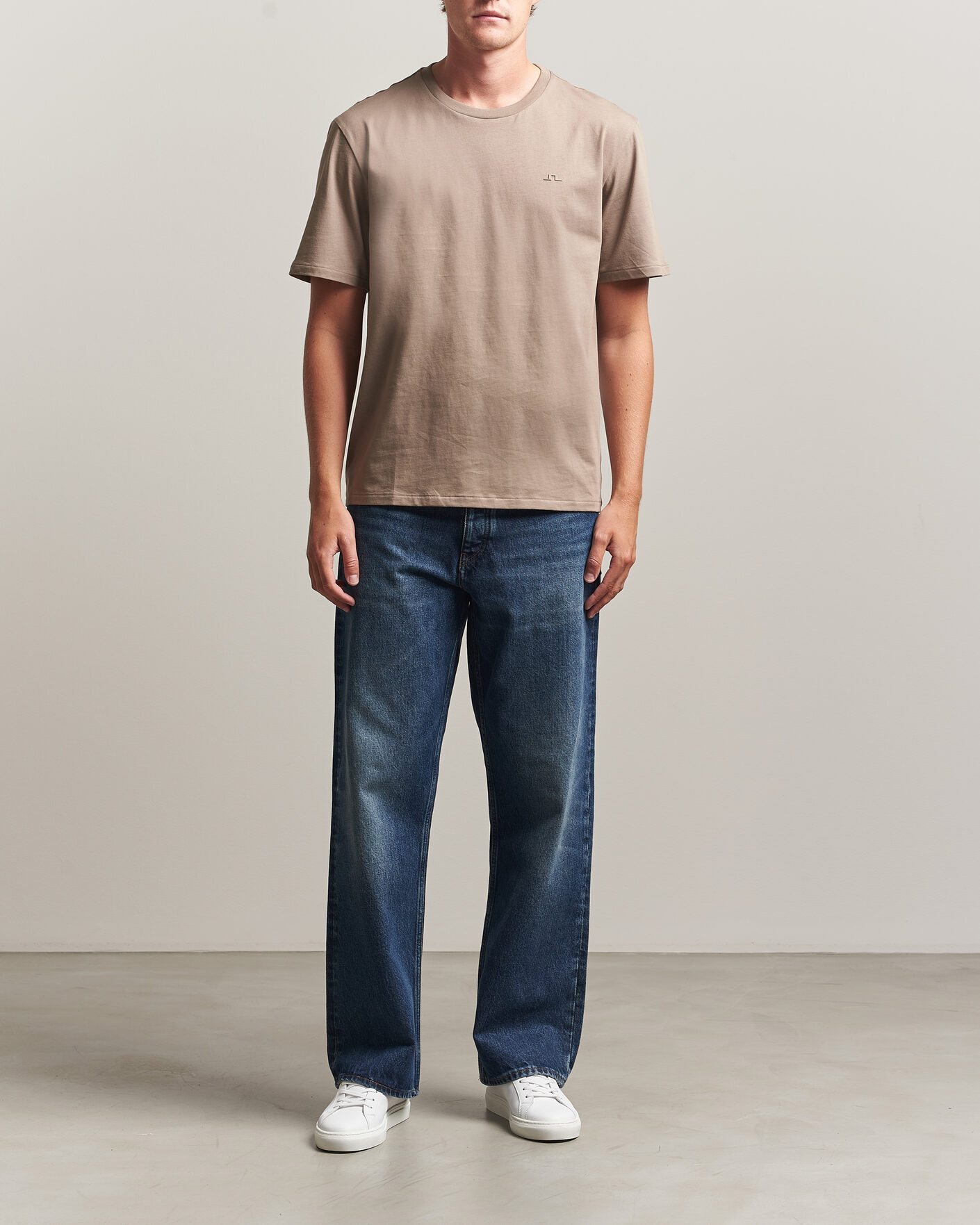 Herren | T-Shirts | J.Lindeberg | Alpha Crew Neck T-Shirt Brindle