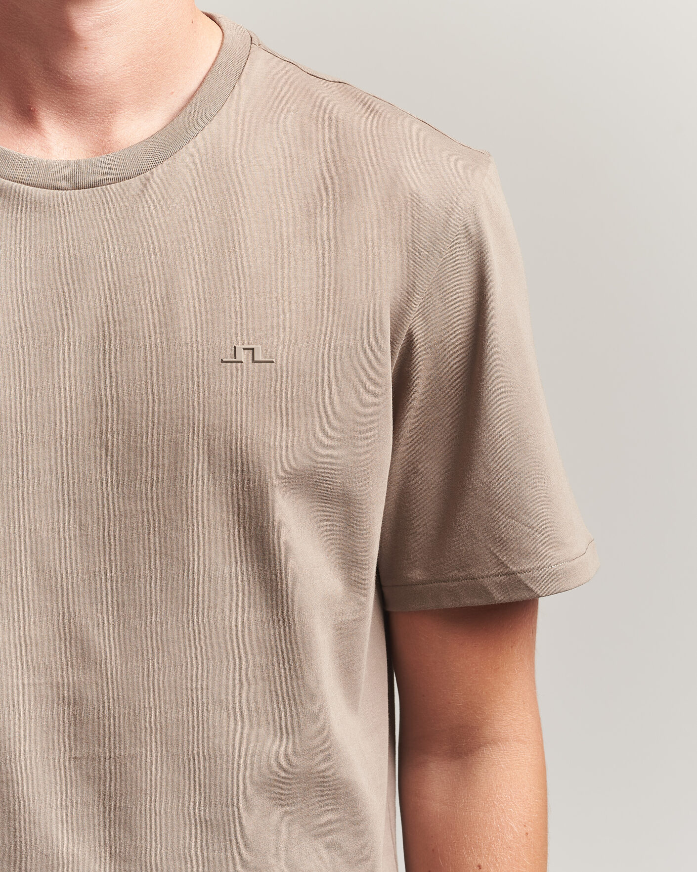 Herren | T-Shirts | J.Lindeberg | Alpha Crew Neck T-Shirt Brindle