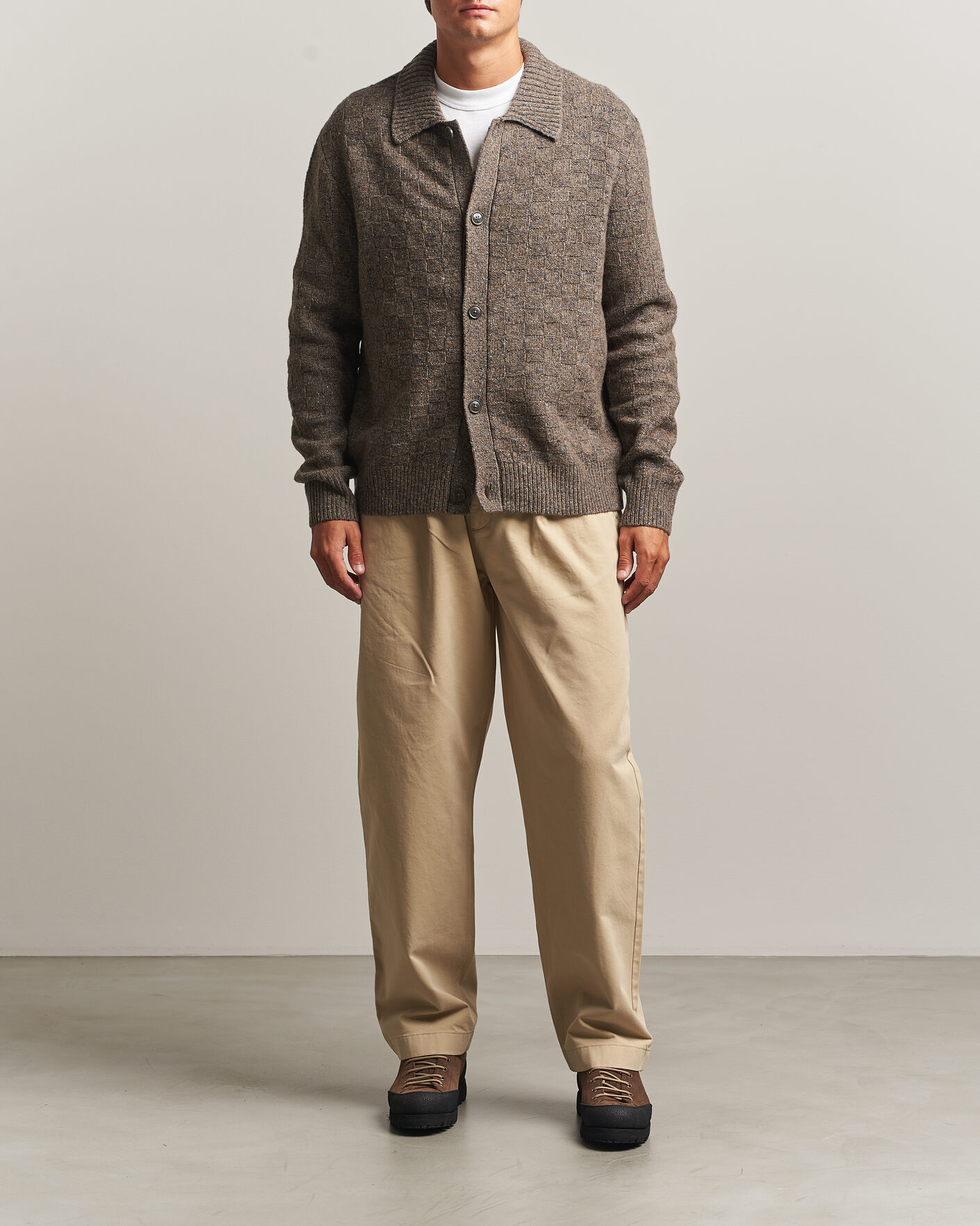 Herren | Pullover | Forét | Area Wool Cardigan Jacket Taupe