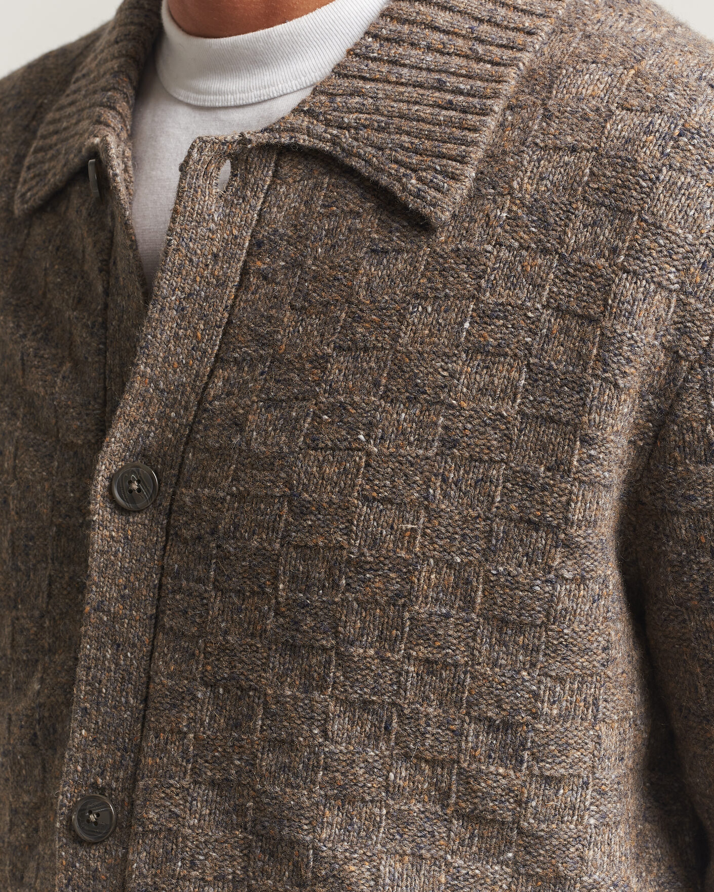 Herren | Pullover | Forét | Area Wool Cardigan Jacket Taupe