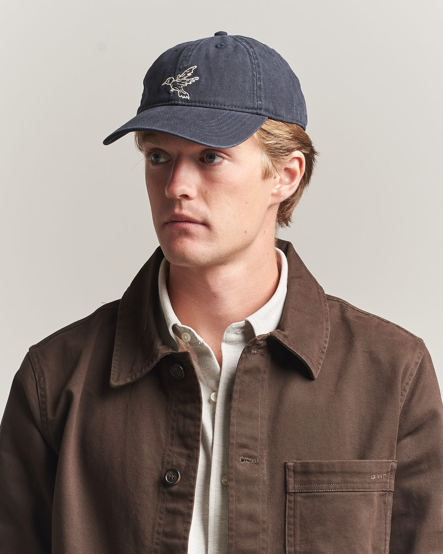 Herren | Hüte & Mützen | Forét | Bird Washed Herringbone Cap Navy
