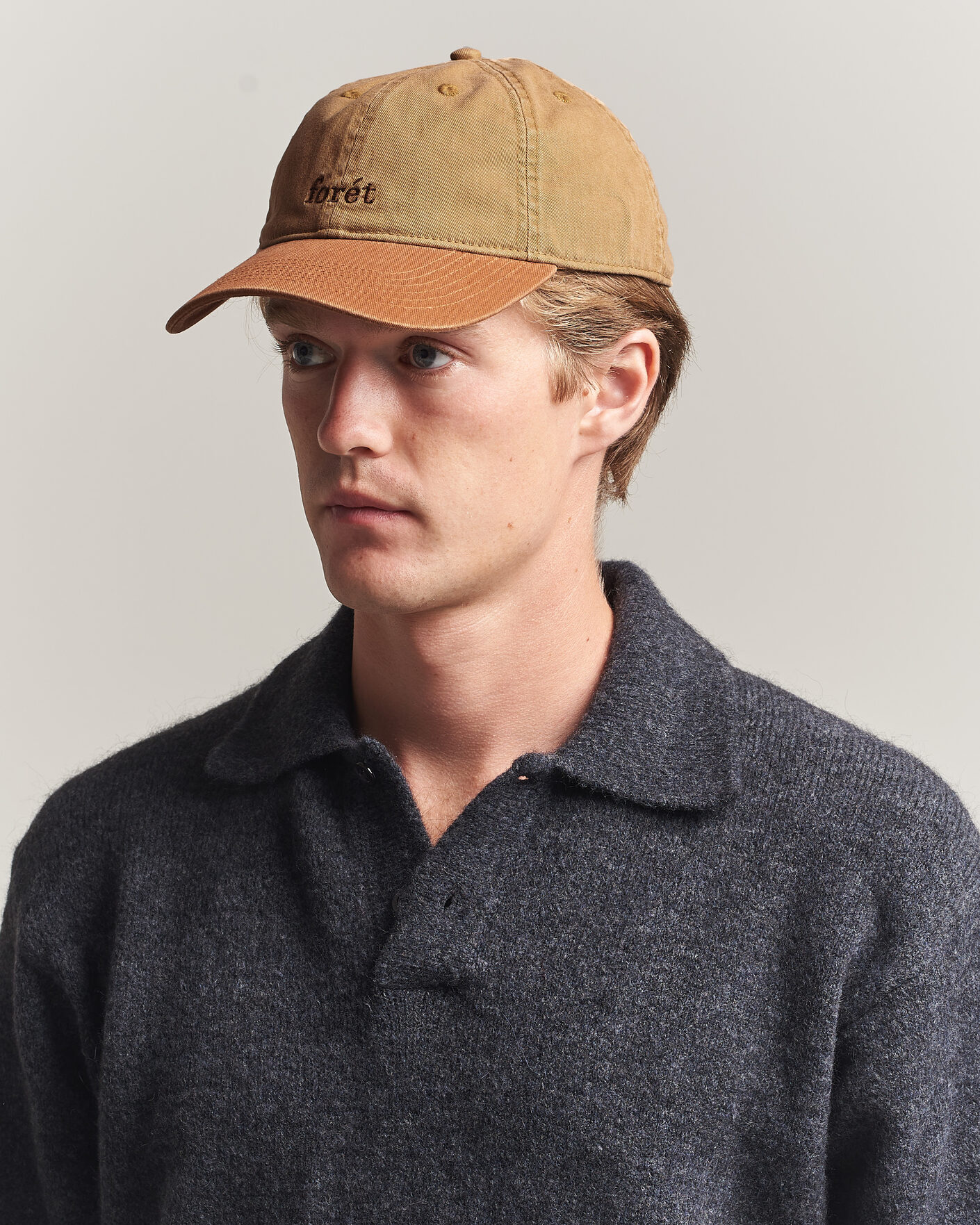 Herren | Hüte & Mützen | Forét | Hawk Washed 2-Tone Cap Khaki/Brown