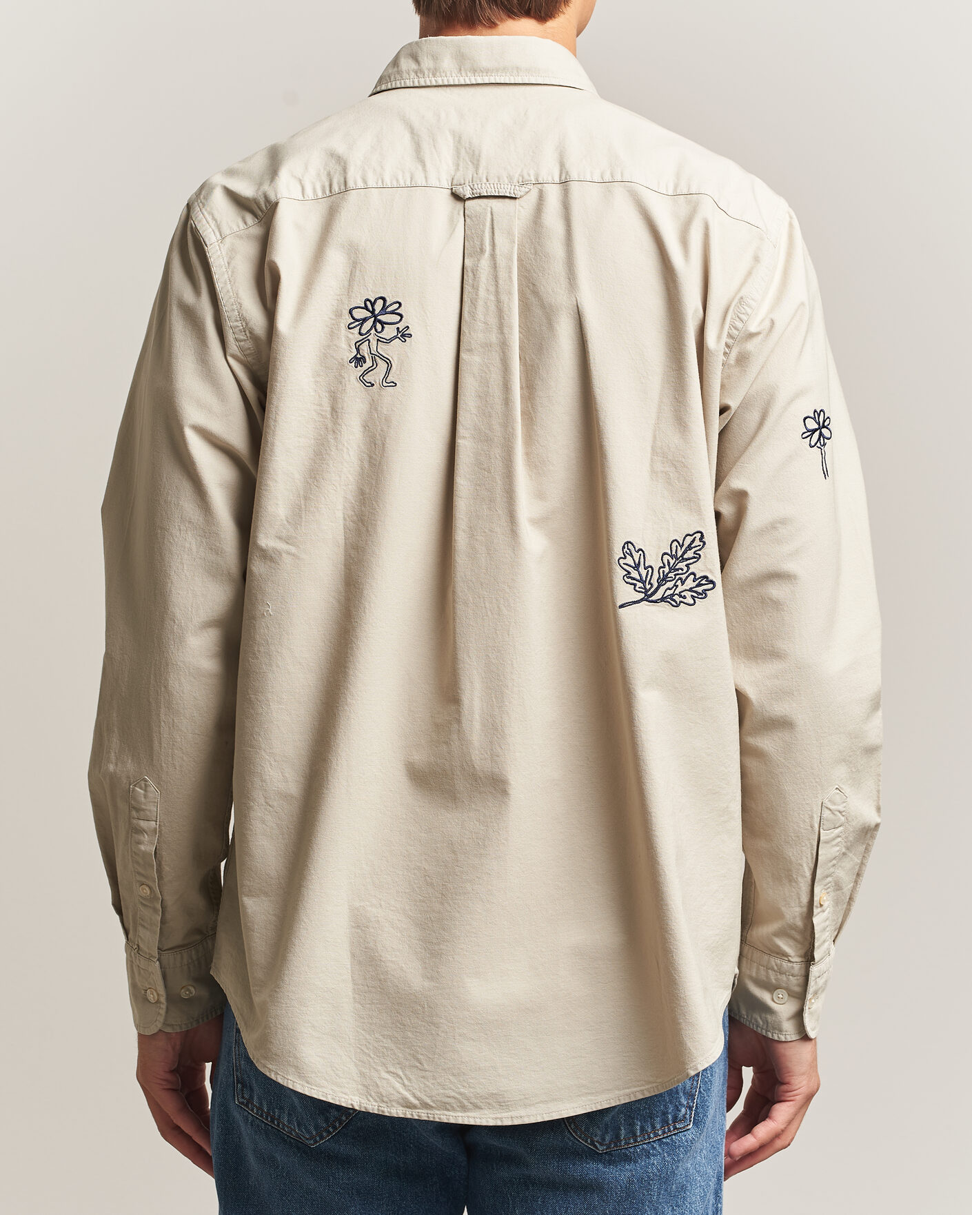Herren | Hemden | Forét | Maple Embroidery Oxford Shirt Oat