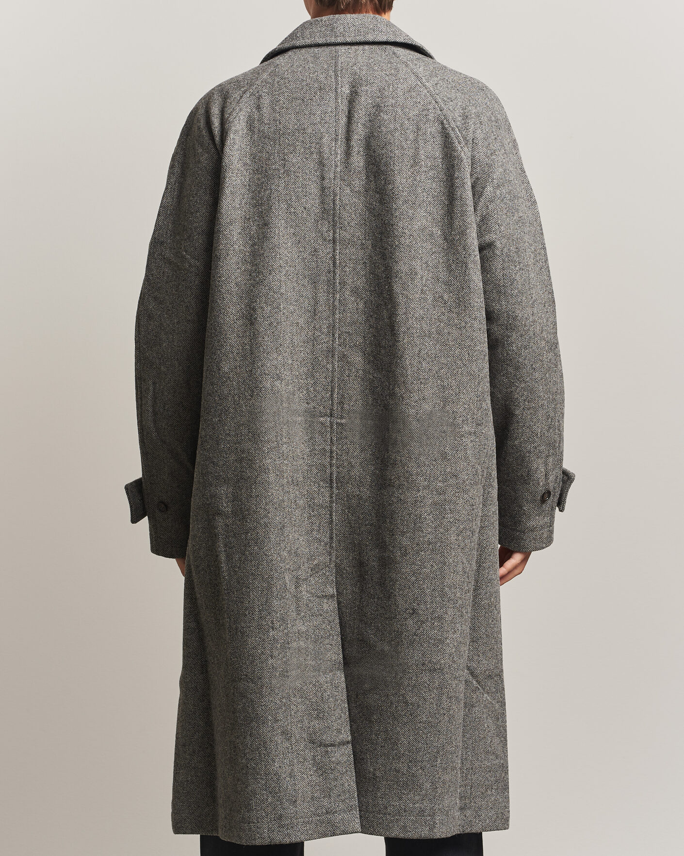 Herren | Jacken | Forét | Pine Wool Coat Grey Herringbone
