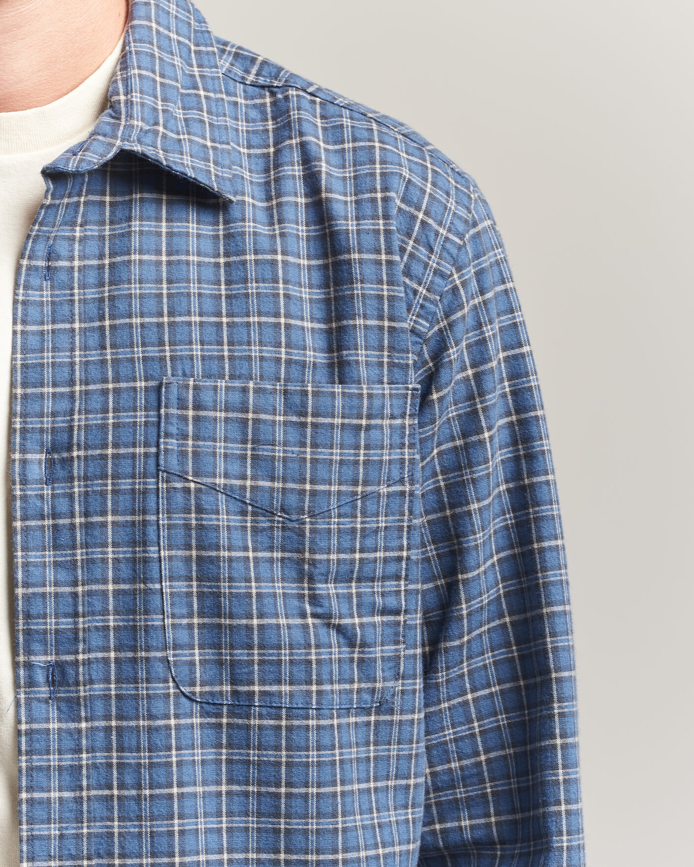 Herren | Hemden | Forét | Ridge Flannel Check Shirt Navy
