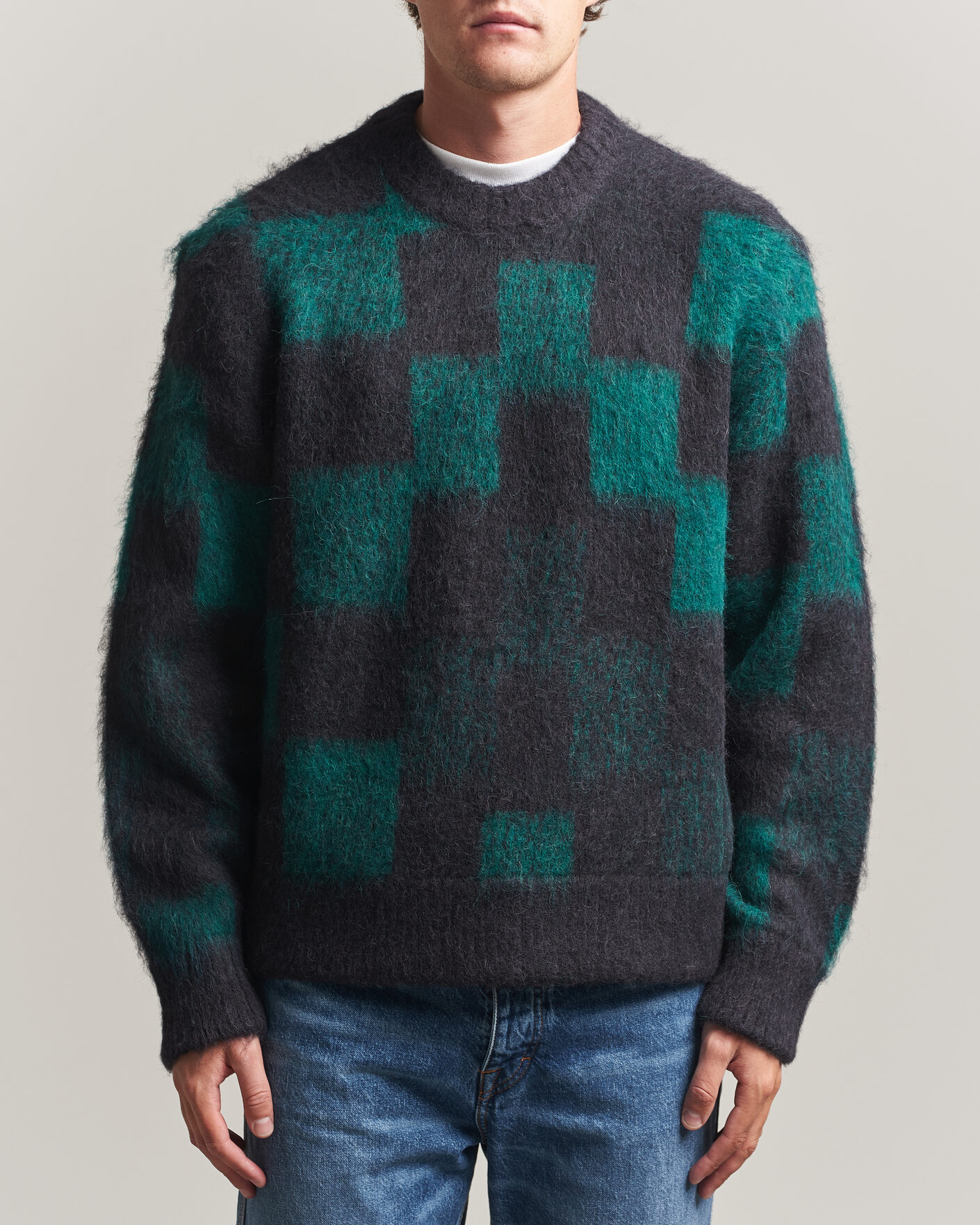 Herren | Pullover | J.Lindeberg | Hank Graphic Knitted Sweater Forest Biome