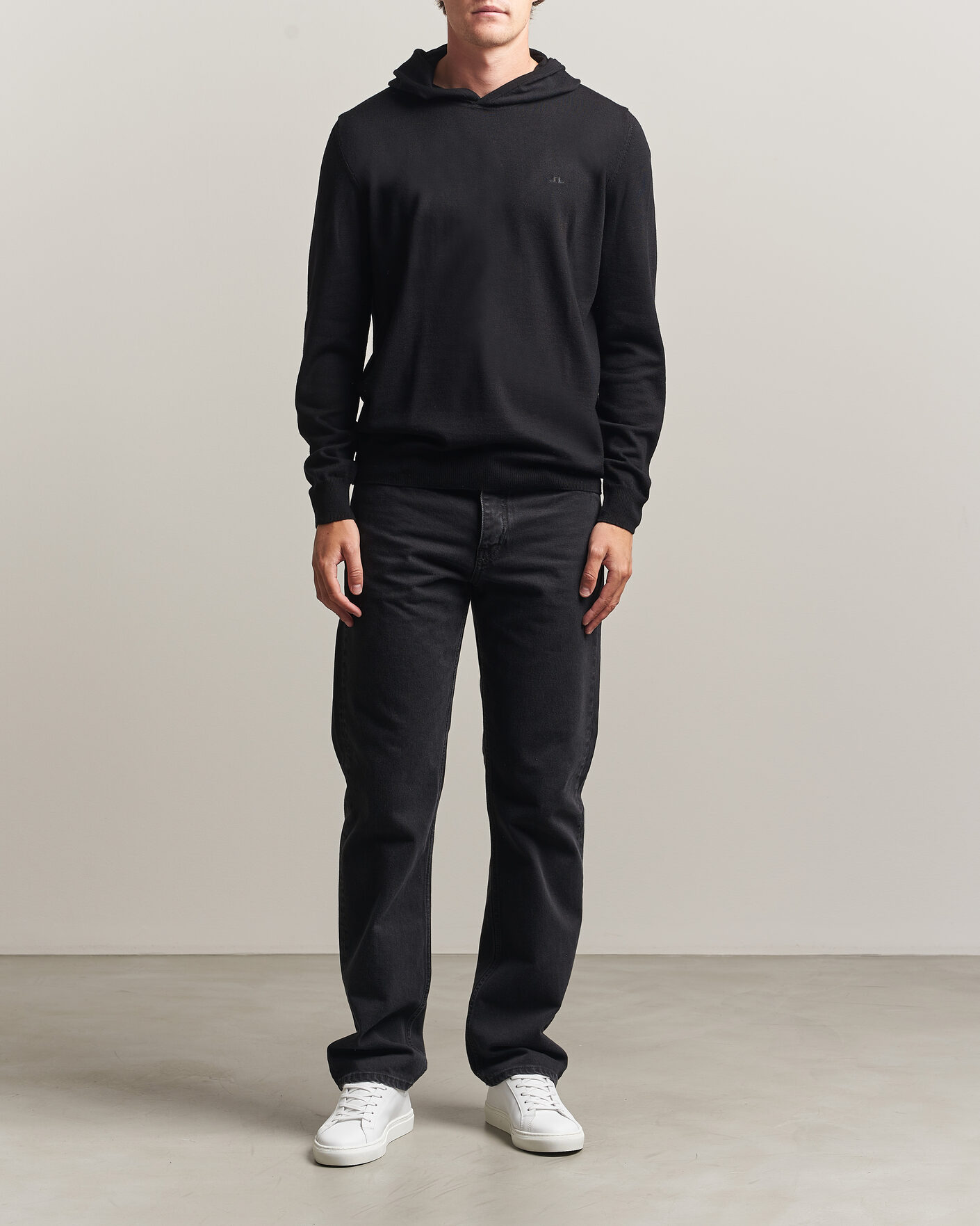 Herren | Pullover | J.Lindeberg | Karl Merino Hoodie Black