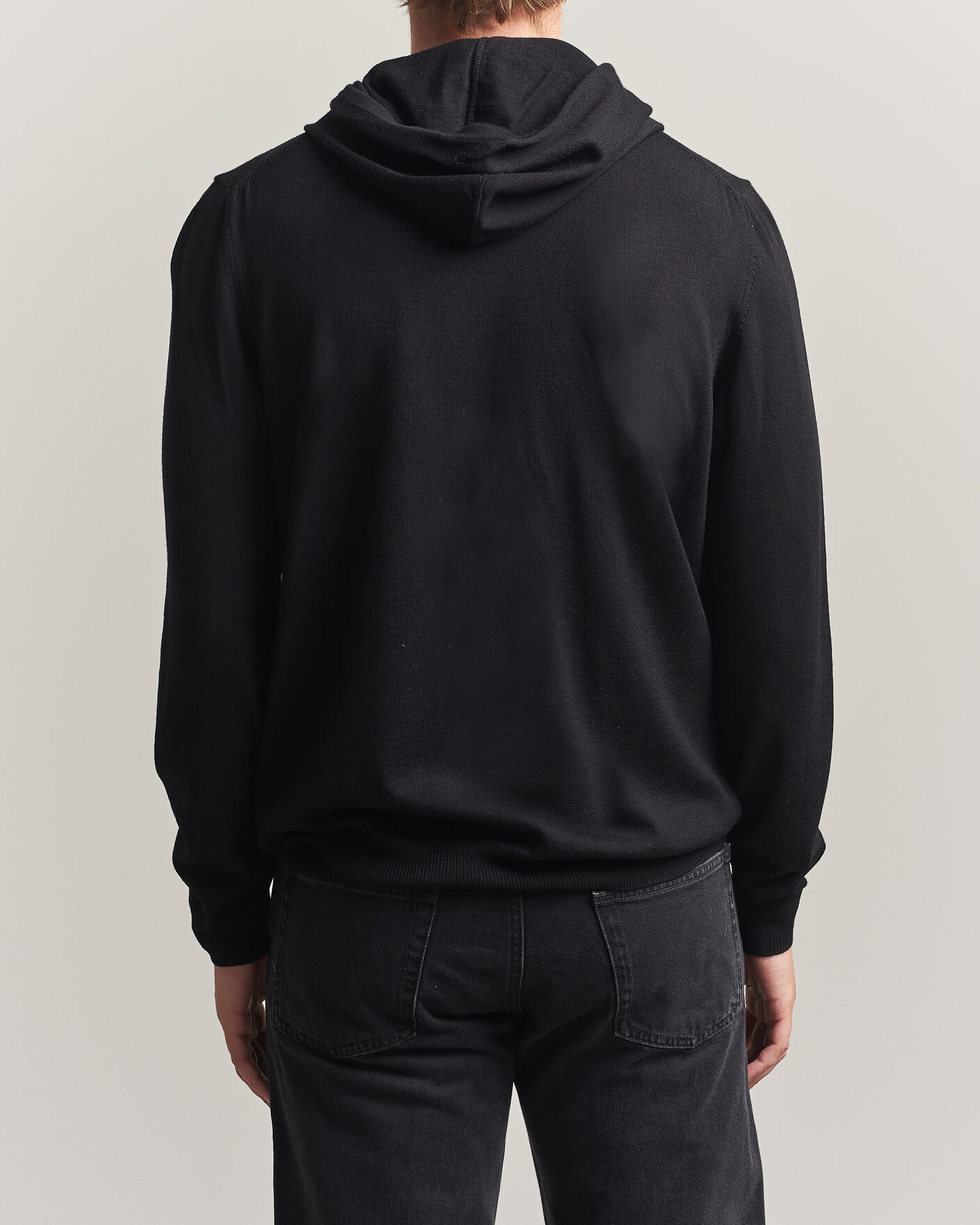 Herren | Pullover | J.Lindeberg | Karl Merino Hoodie Black