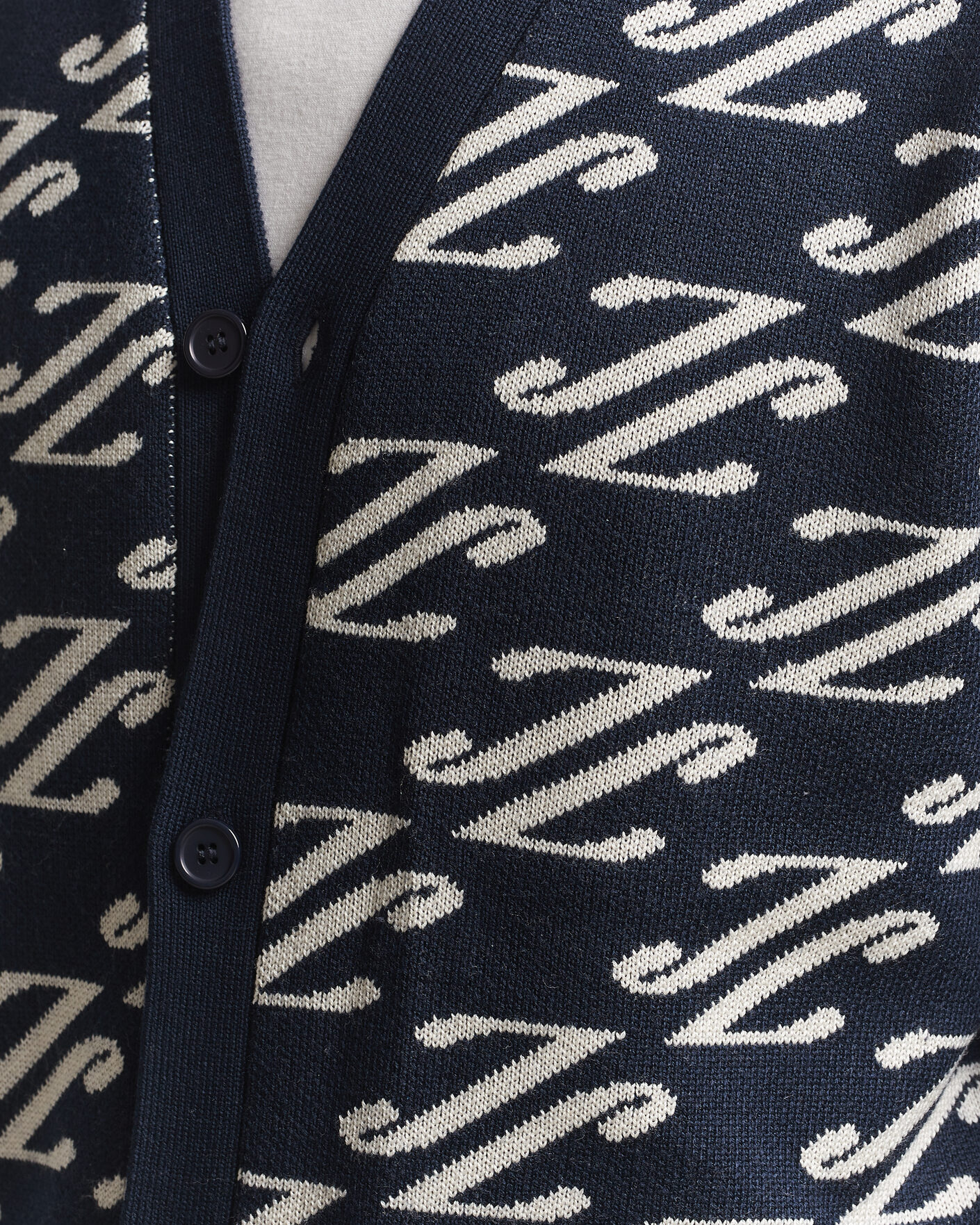 Herren | Pullover | J.Lindeberg | Denny Jacquard Cardigan JL Navy