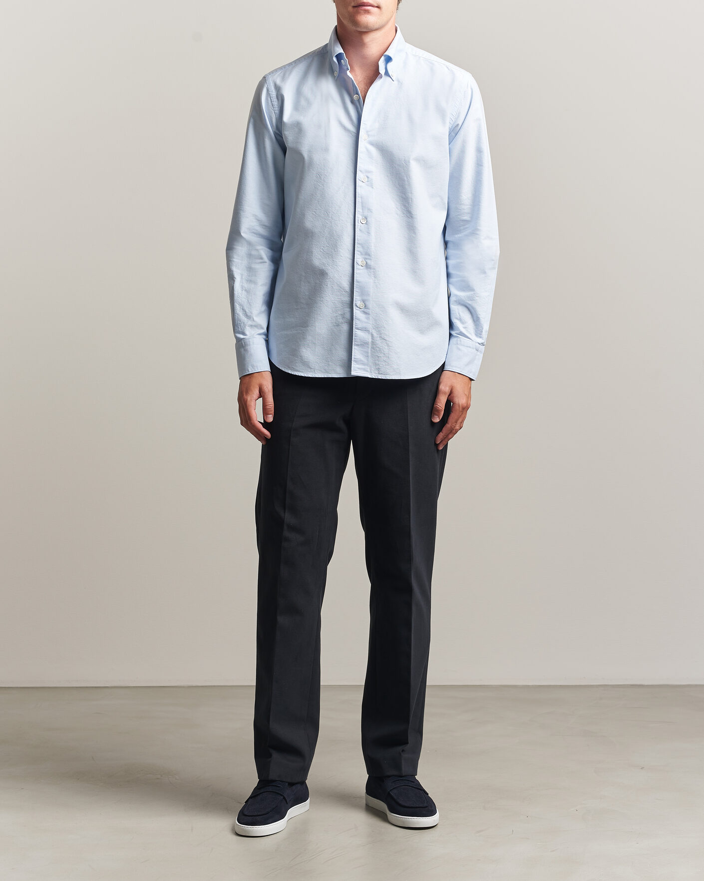 Herren | Hemden | Grigio | Oxford Button Down Shirt Light Blue