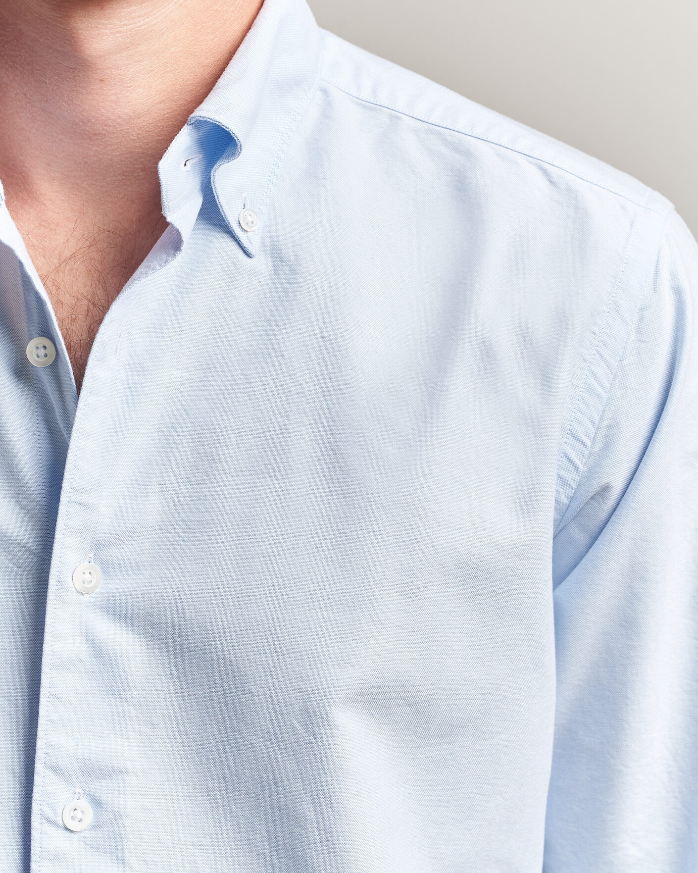 Herren | Hemden | Grigio | Oxford Button Down Shirt Light Blue