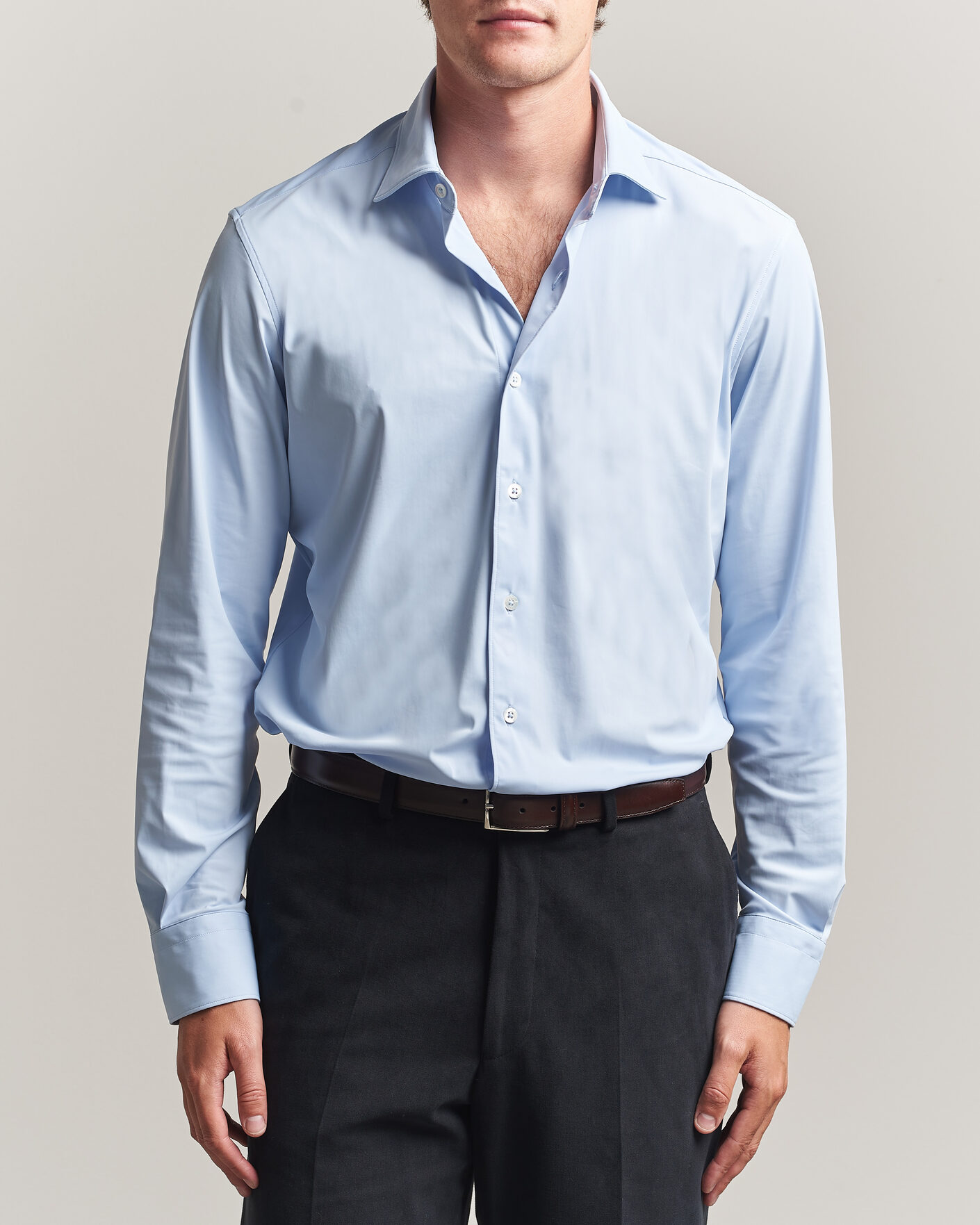 Herren | Hemden | Grigio | Jersey Shirt Light Blue