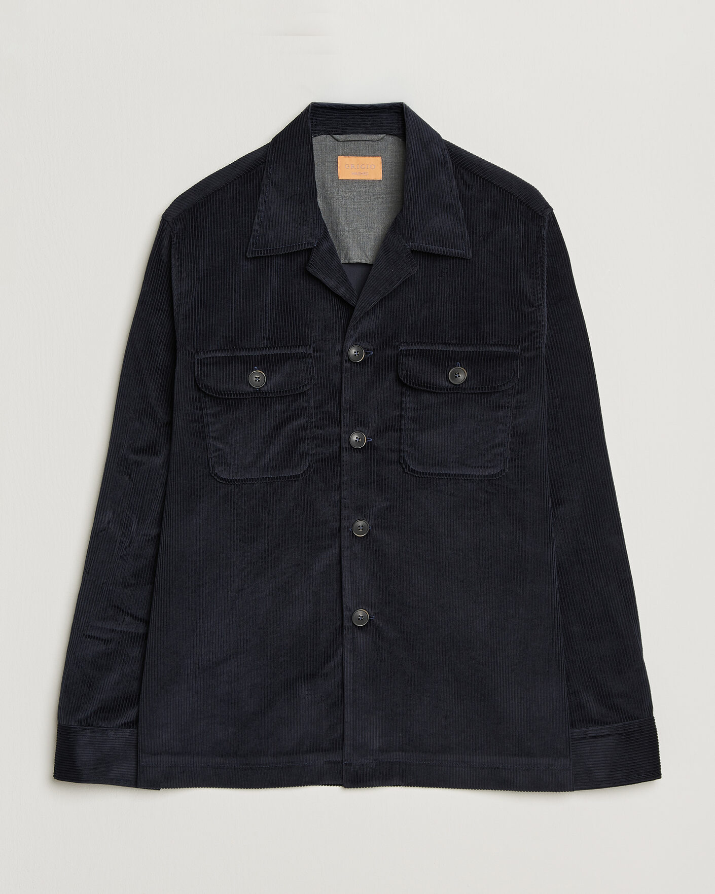Herren | Hemden | Grigio | Corduroy Overshirt Navy