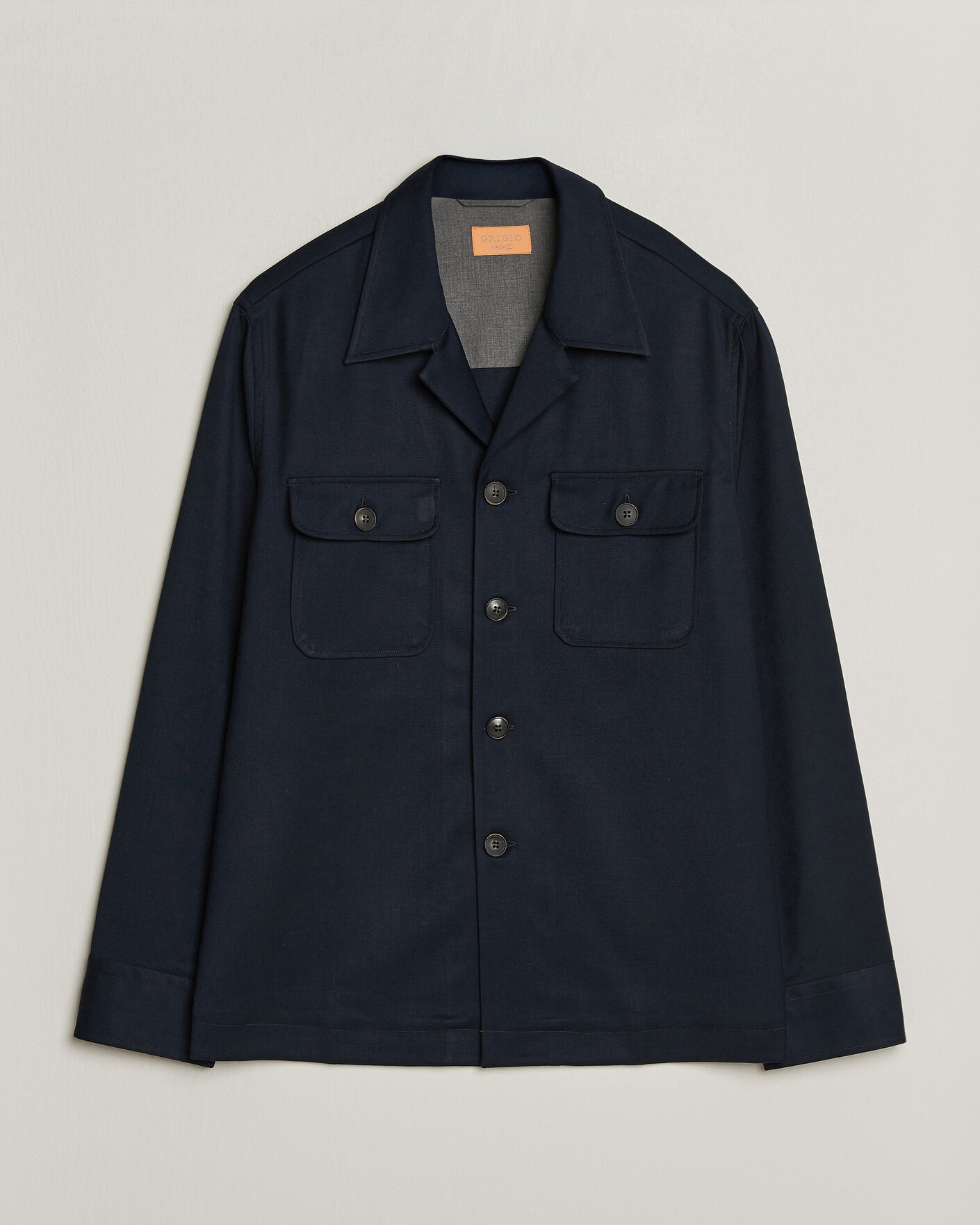 Herren | Hemden | Grigio | Twill Overshirt Navy