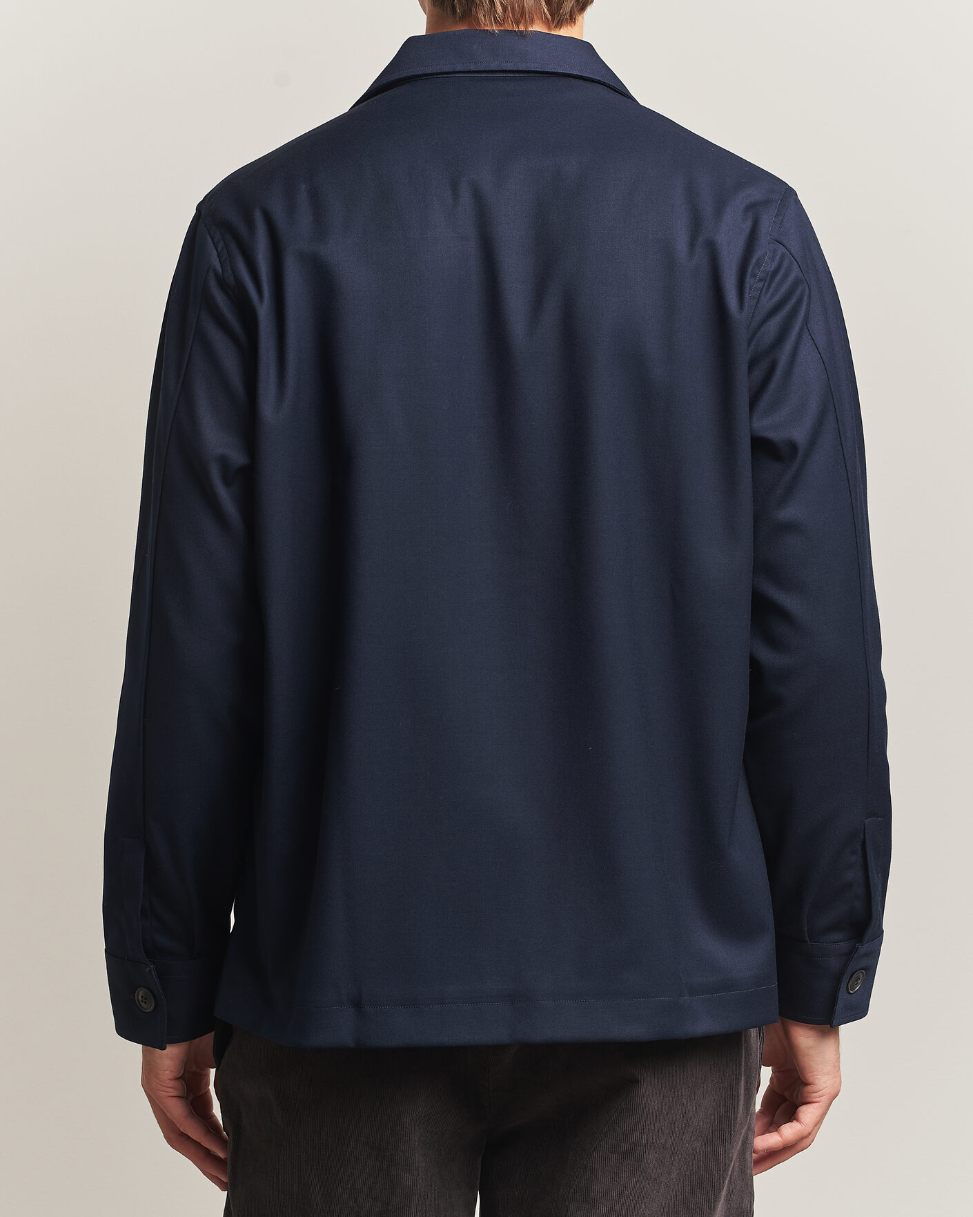 Herren | Hemden | Grigio | Twill Overshirt Navy