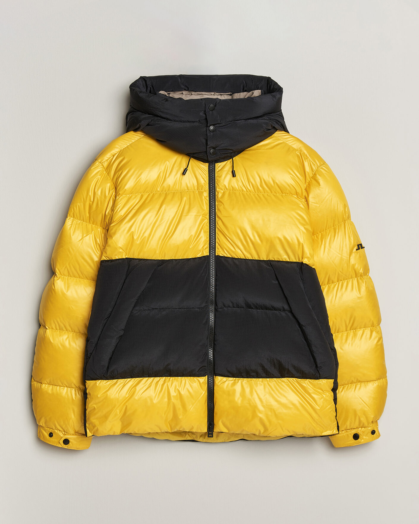 Herren | Jacken | J.Lindeberg | Creek Block Hooded Down Jacket Bumblebee