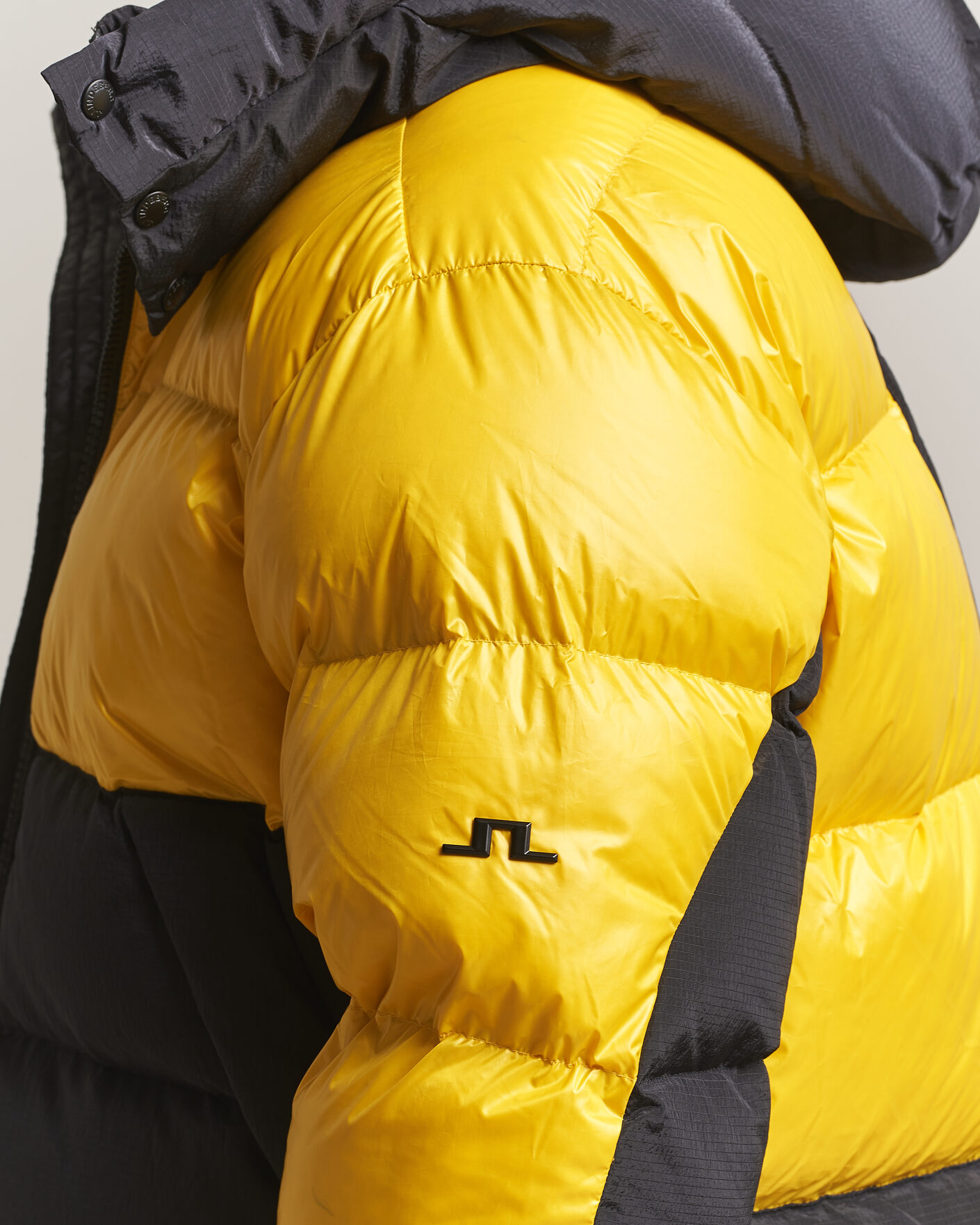 Herren | Jacken | J.Lindeberg | Creek Block Hooded Down Jacket Bumblebee