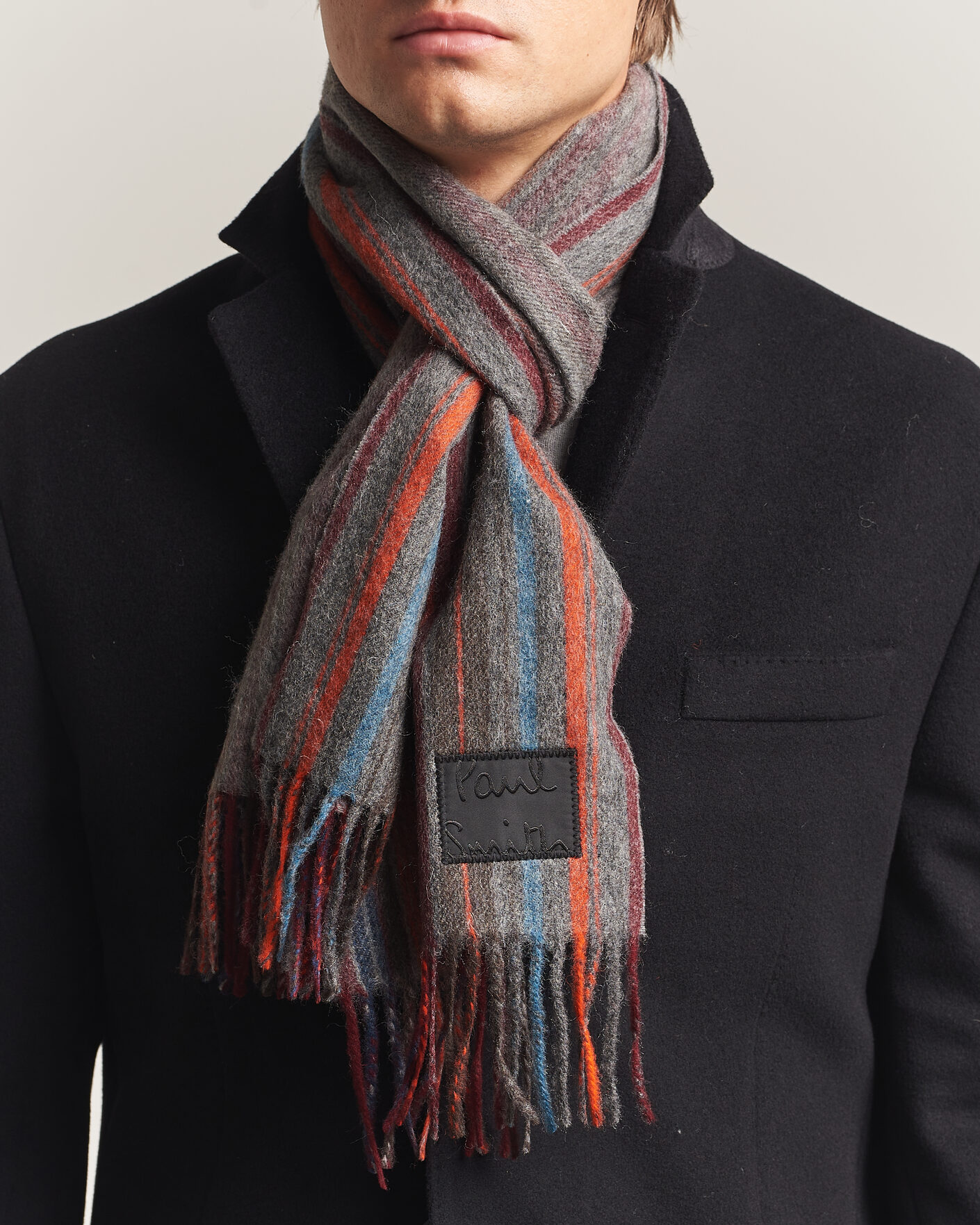 Herren | Schals | Paul Smith | Lambswool Striped Scarf Red