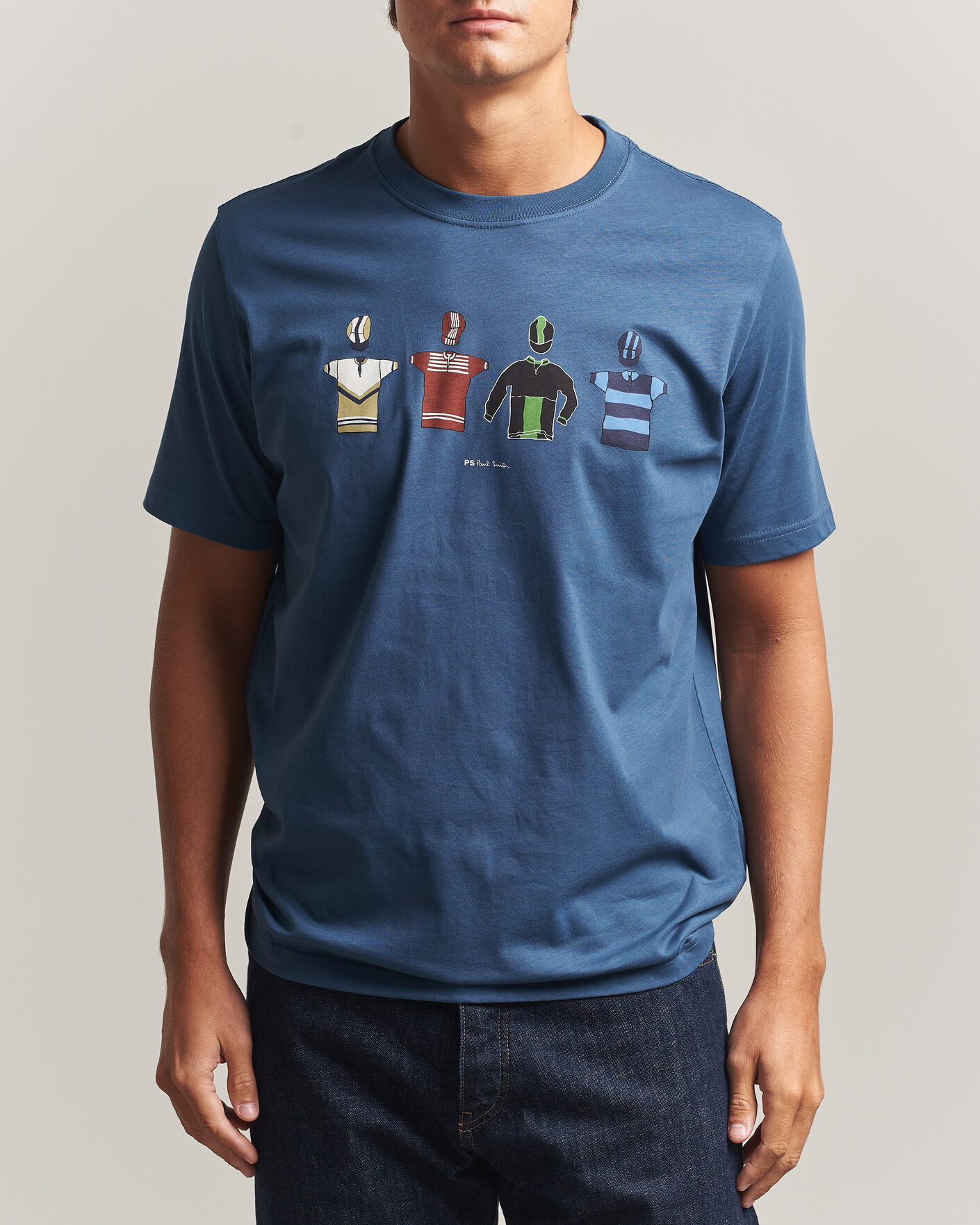 Herren | T-Shirts | PS Paul Smith | Cycle Jersey's Crew Neck T-Shirt Blue