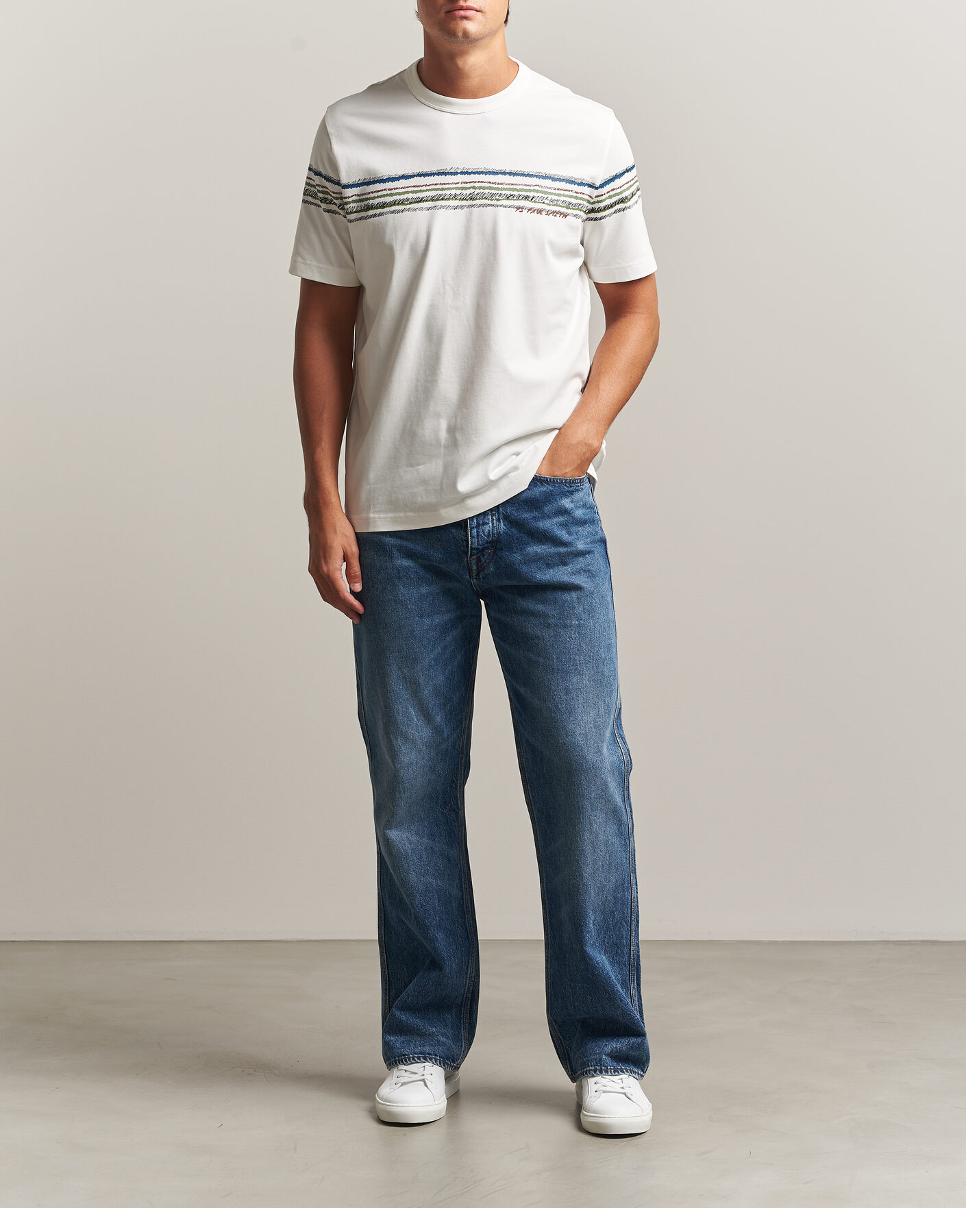 Herren | T-Shirts | PS Paul Smith | Stripes Crew Neck T-Shirt White