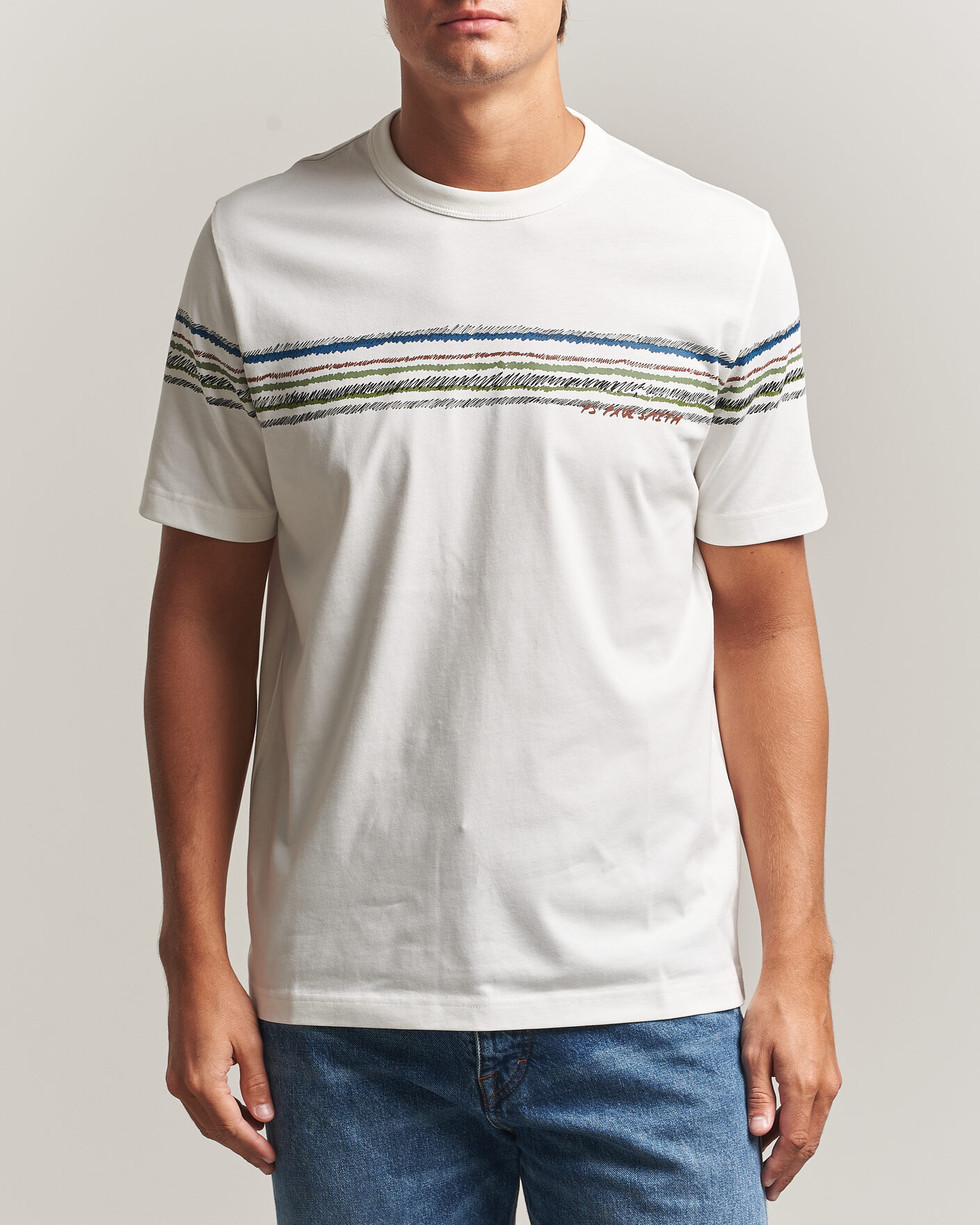 Herren | T-Shirts | PS Paul Smith | Stripes Crew Neck T-Shirt White