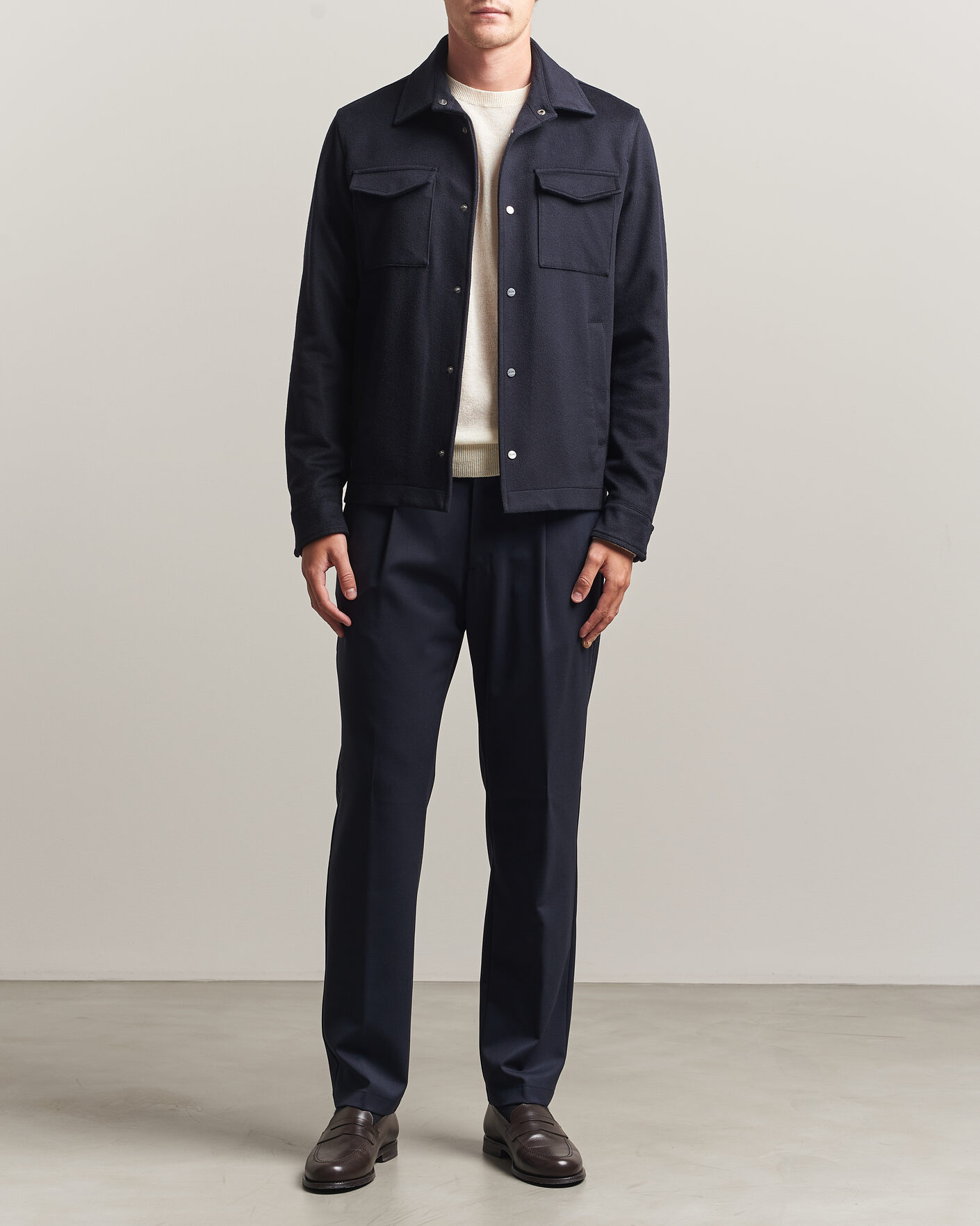 Herren | Jacken | Herno | Cashmere Overshirt Navy