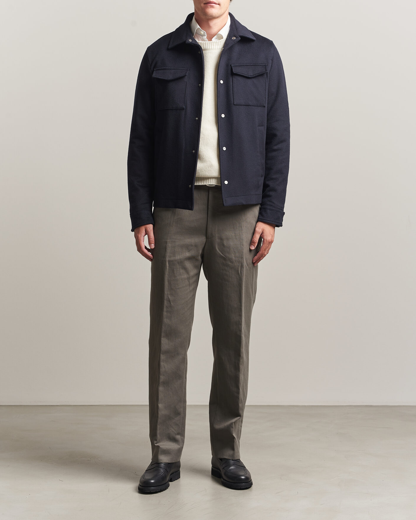 Herren | Jacken | Herno | Cashmere Overshirt Navy