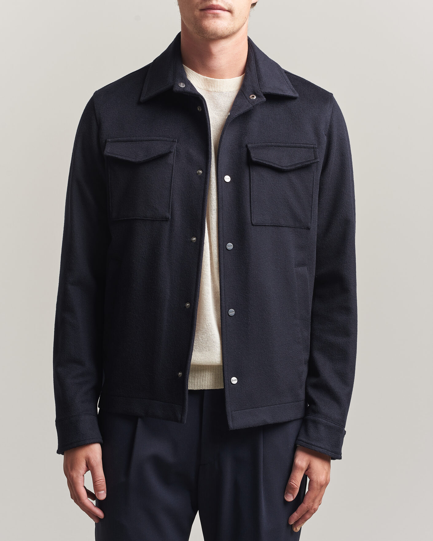 Herren | Jacken | Herno | Cashmere Overshirt Navy
